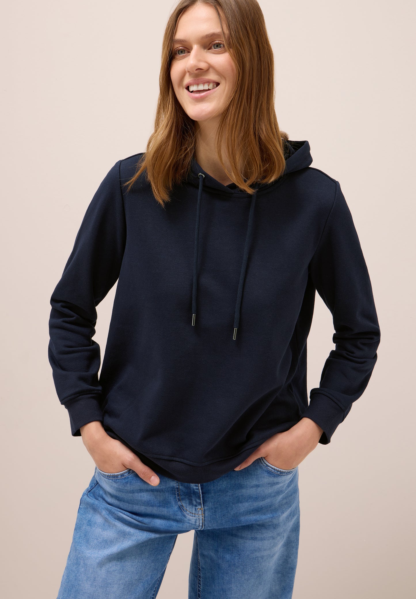 CECIL Sweatshirt mit Kapuze - Farbe: urban dark blue