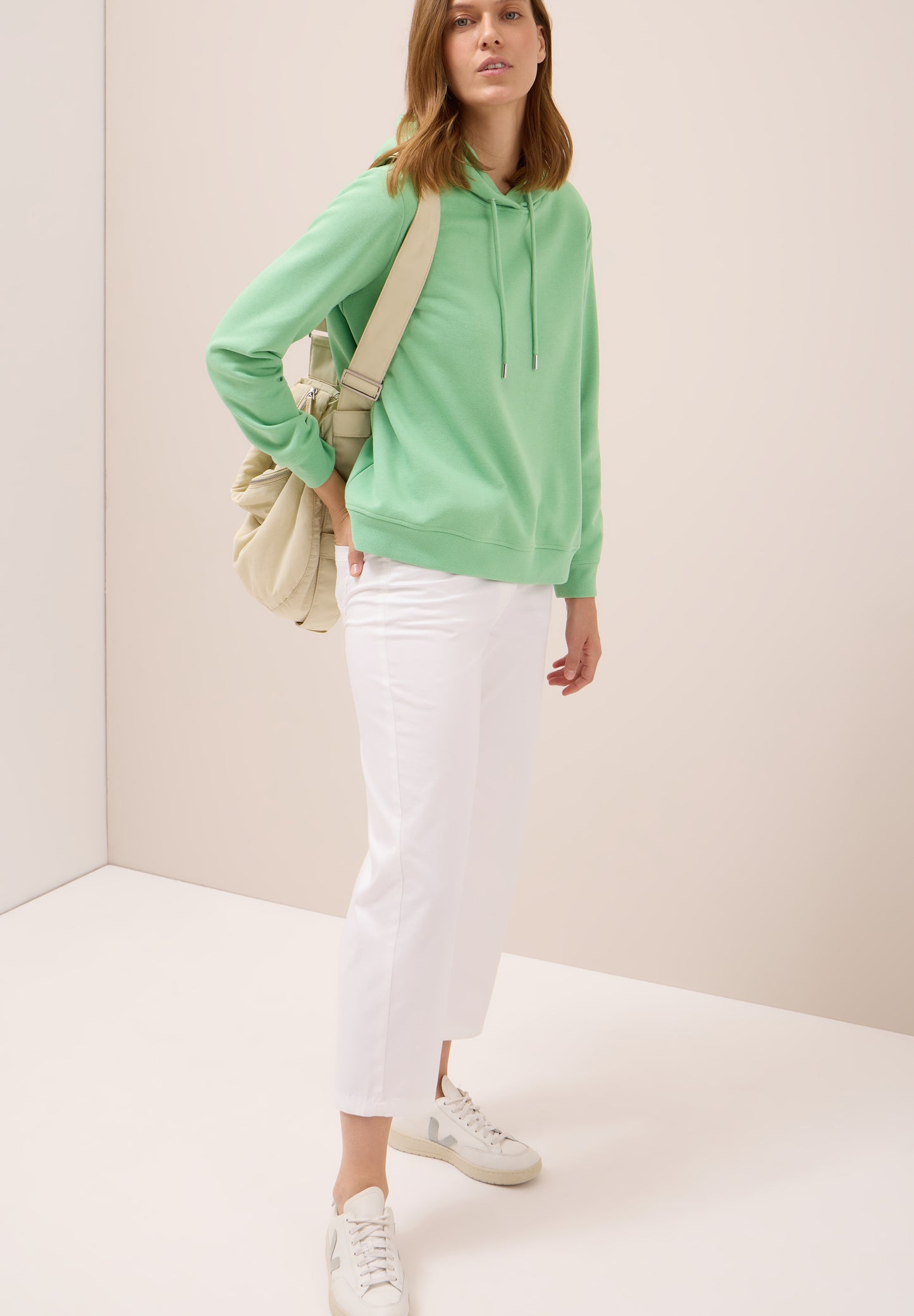 CECIL Sweatshirt mit Kapuze - Farbe: fennel green