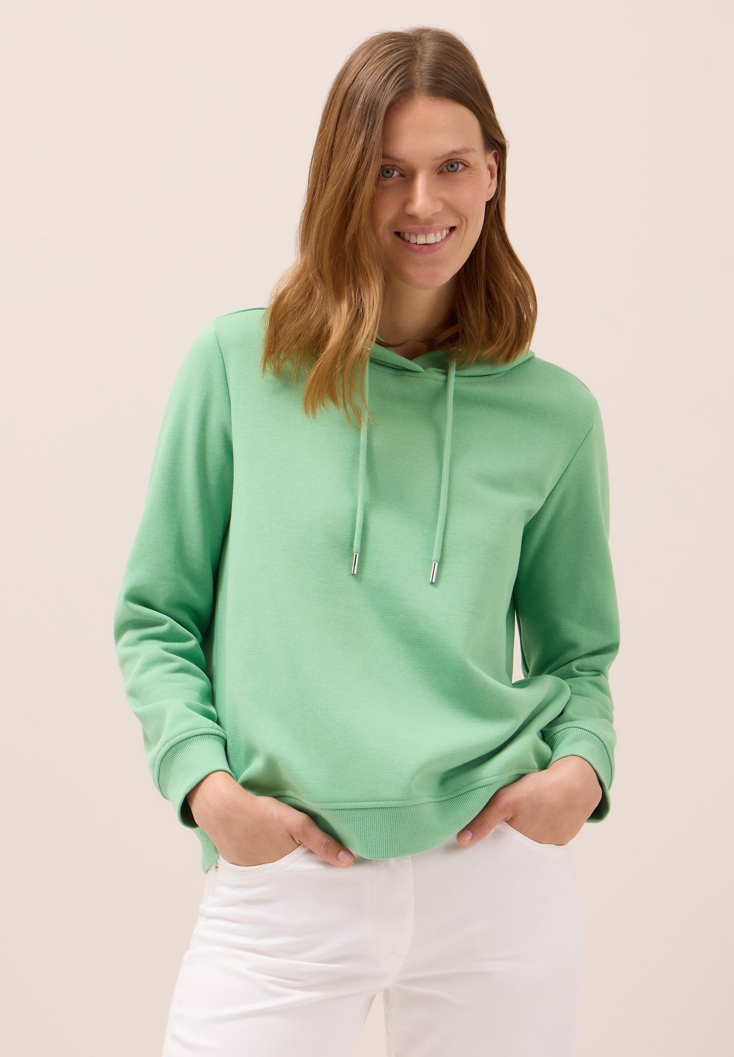 CECIL Sweatshirt mit Kapuze - Farbe: fennel green