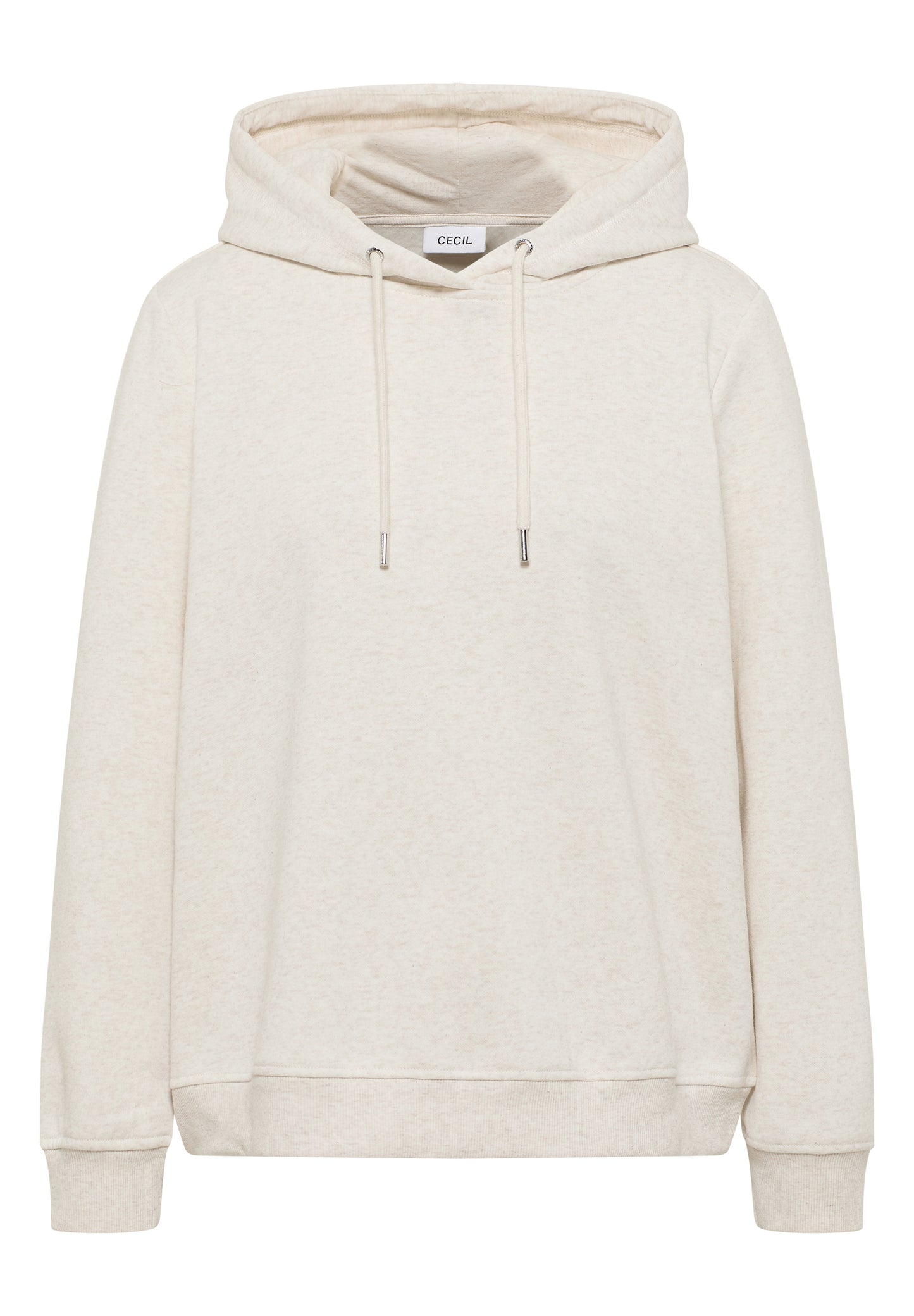 CECIL Sweatshirt mit Kapuze - Farbe: oat milk beige melange