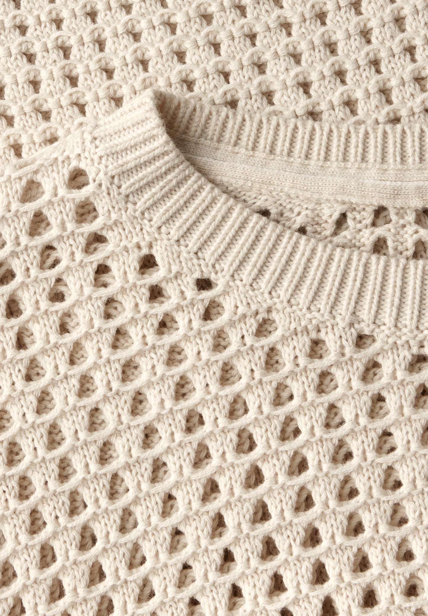 CECIL Pullover im HĂ€kel-Optik - Farbe: pearl beige mel.