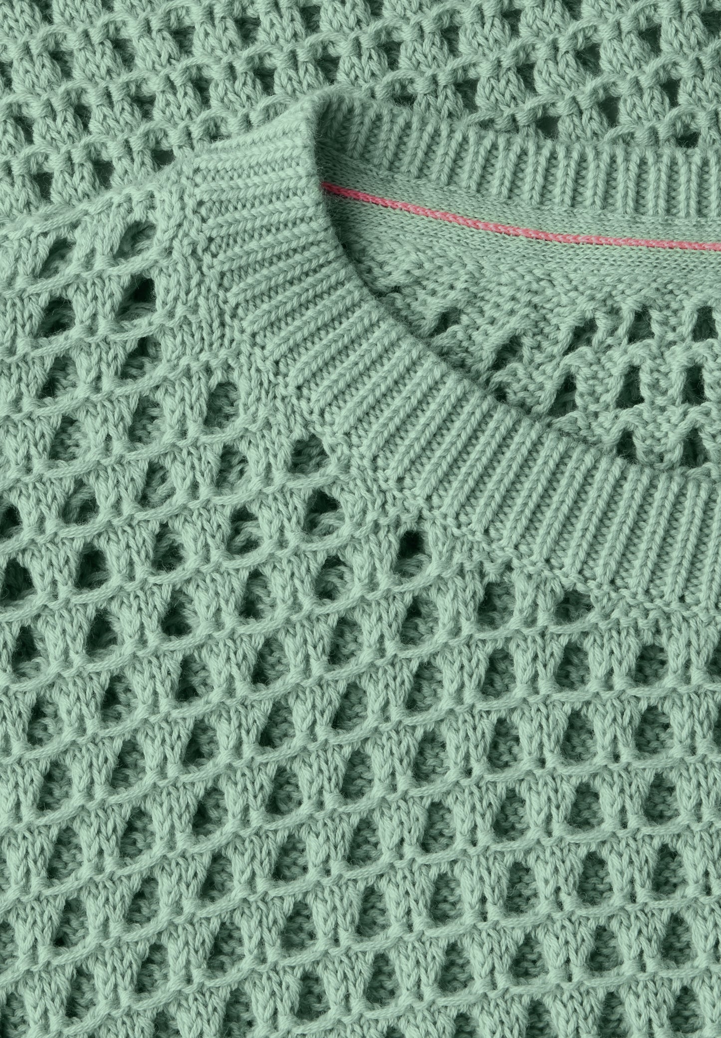 CECIL Pullover im HĂ€kel-Optik - Farbe: matcha green