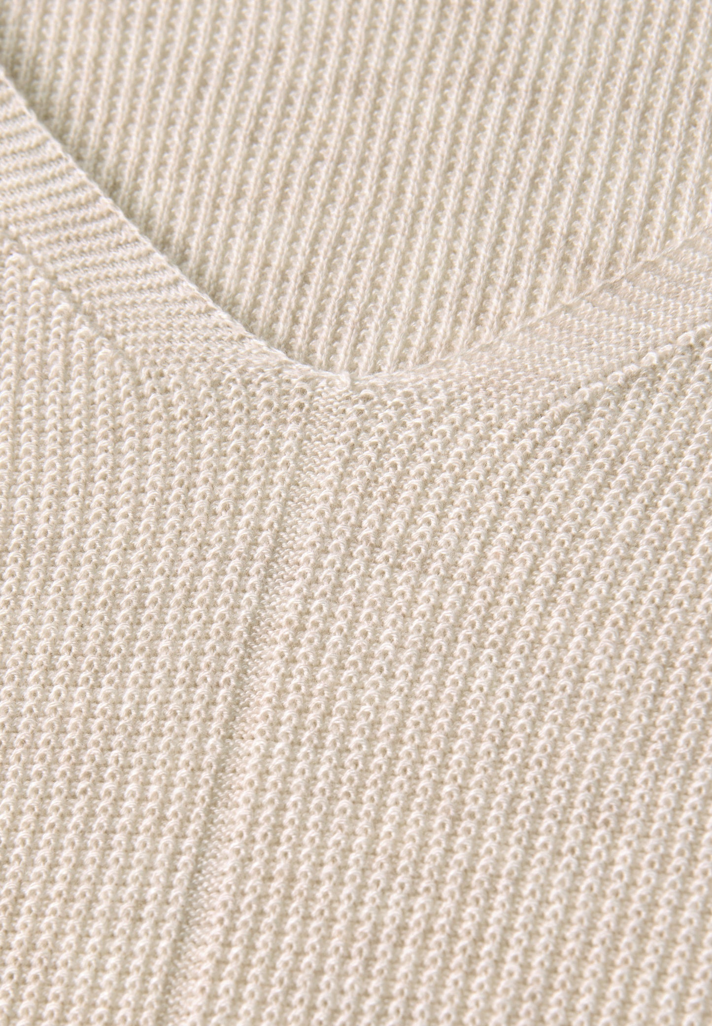 CECIL V-Neck Strickpullover - Farbe: oat milk beige melange