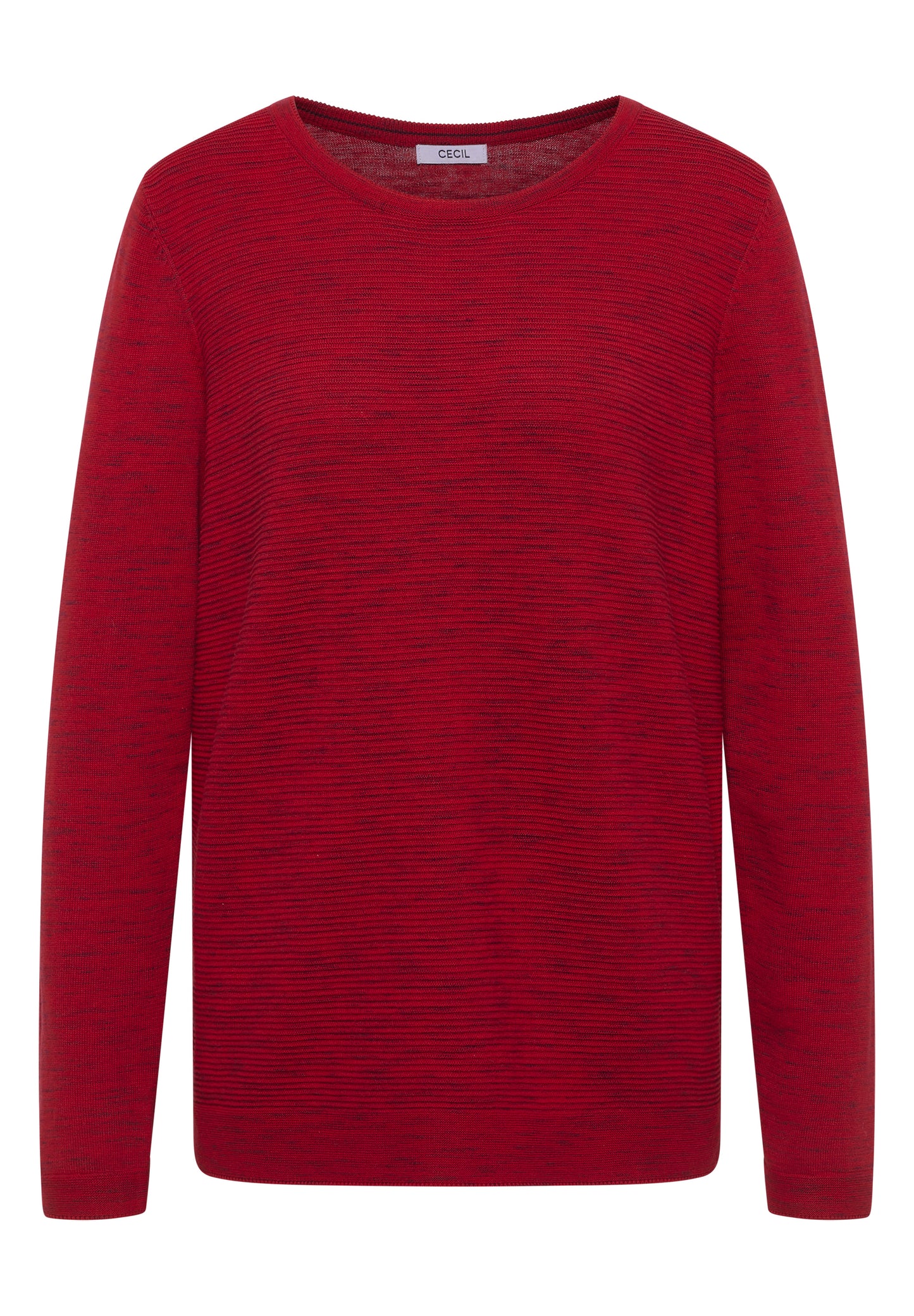 CECIL Strukturpullover - Farbe: fiery red heather melange