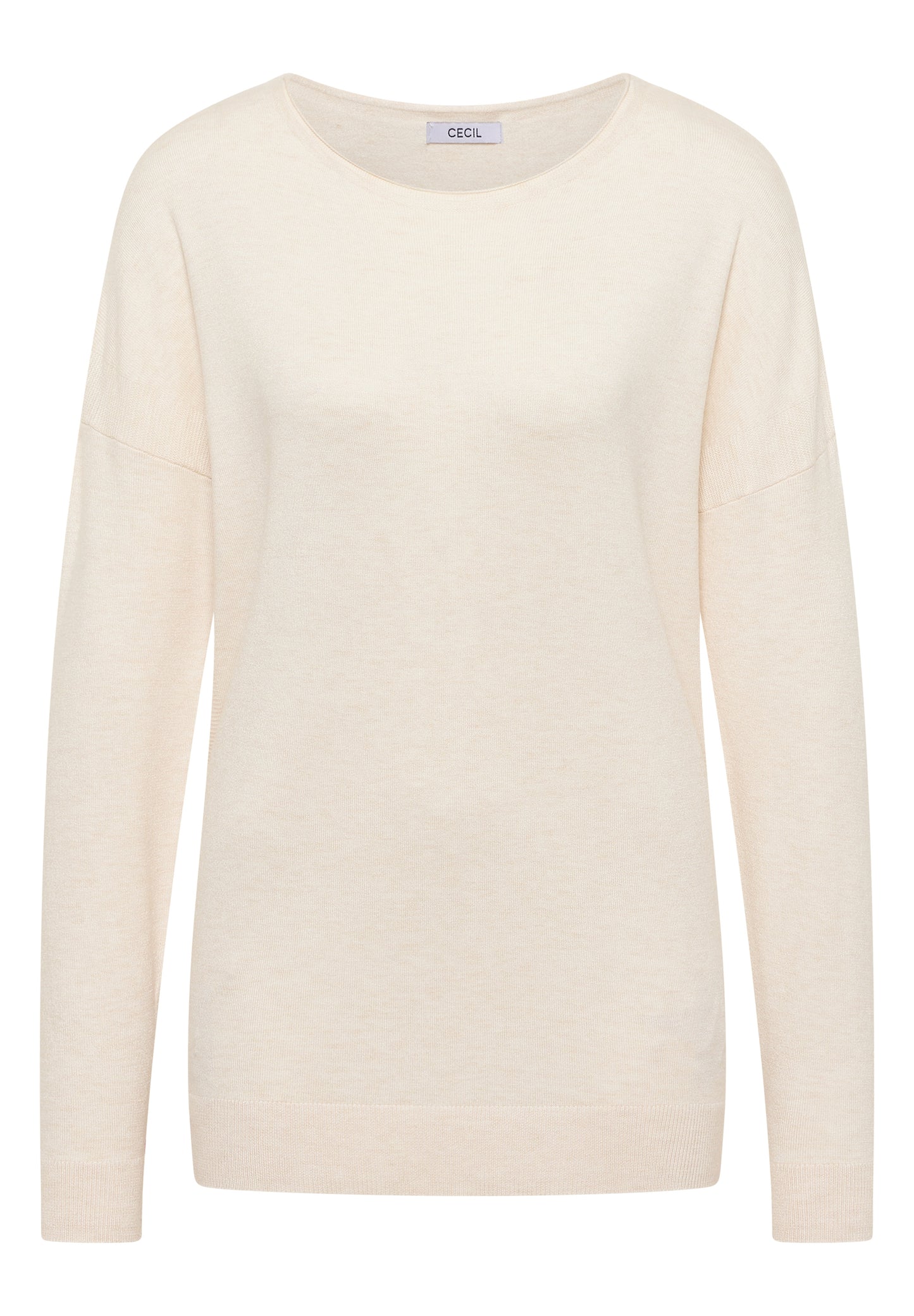 CECIL Pullover mit Strukturdetail - Farbe: oat milk beige melange