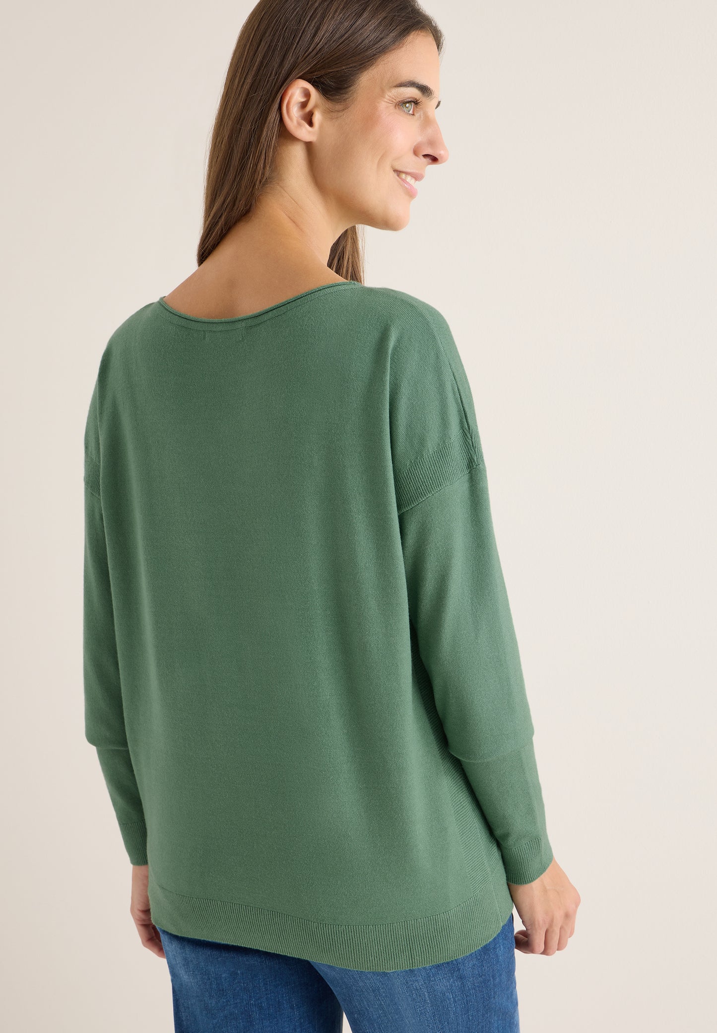 CECIL Pullover mit Strukturdetail - Farbe: highland green melange