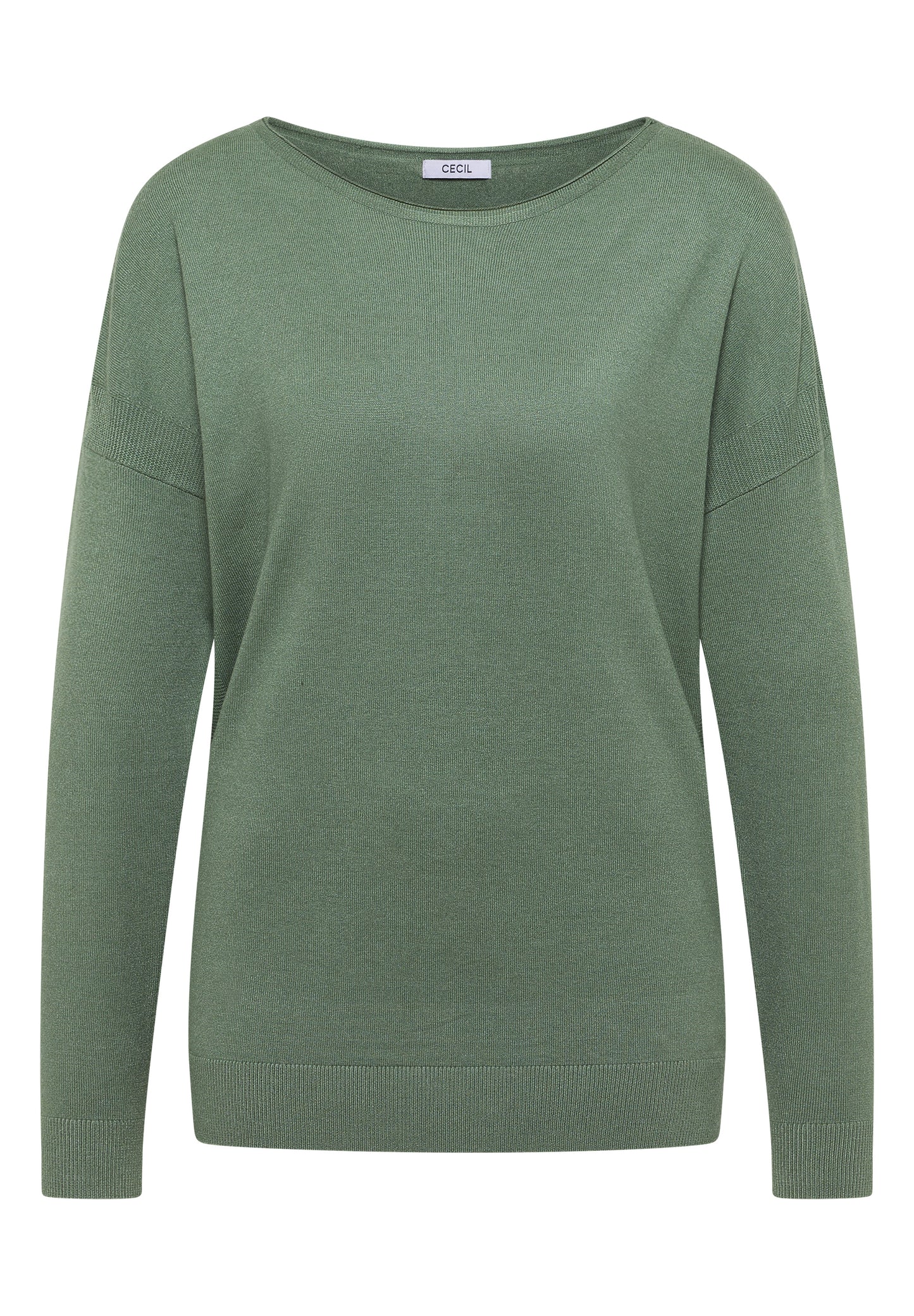 CECIL Pullover mit Strukturdetail - Farbe: highland green melange