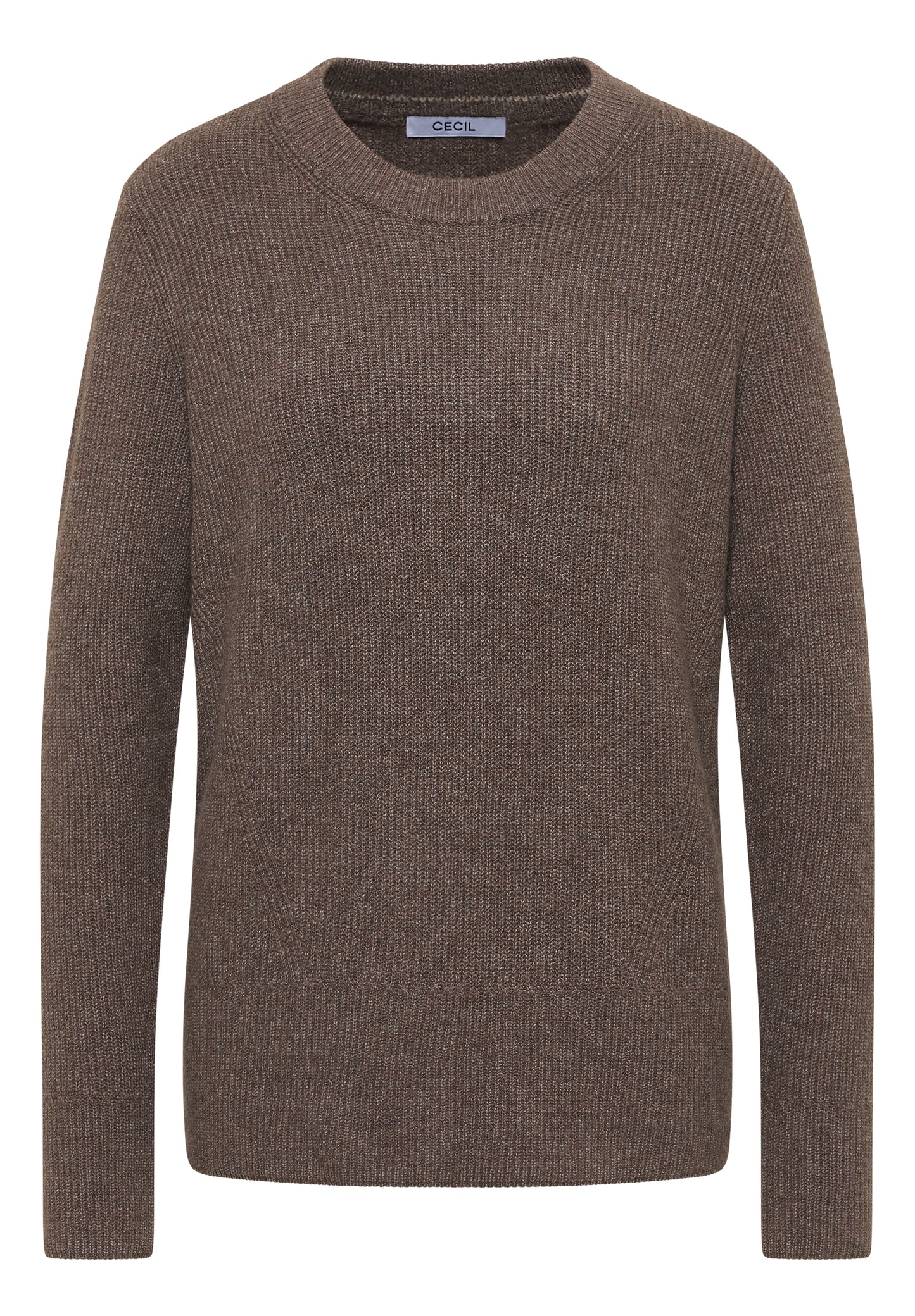 CECIL Pullover mit Strukturdetails - Farbe: mushroom taupe melange