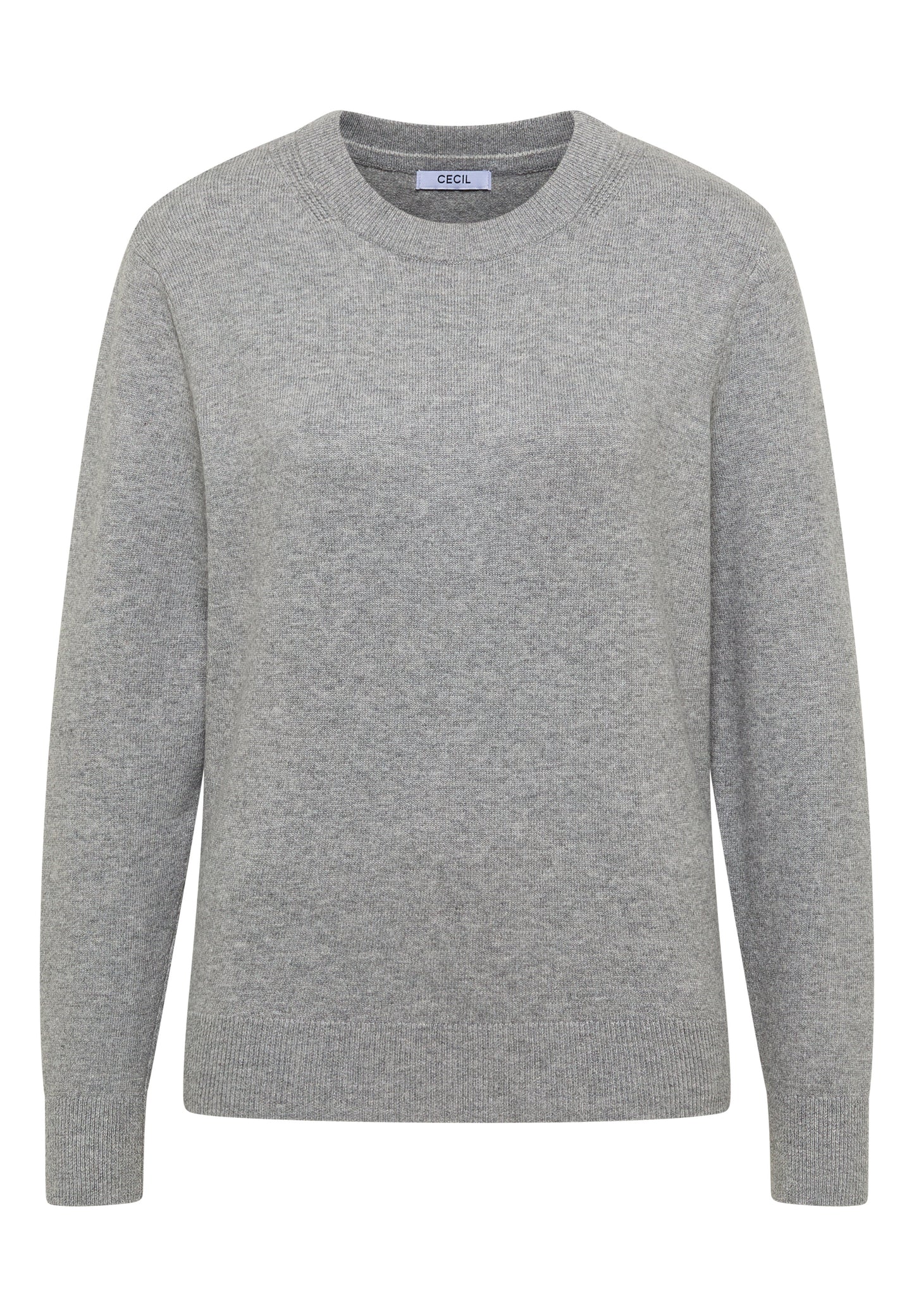 CECIL Softer Rundhals Pullover - Farbe: sporty grey melange