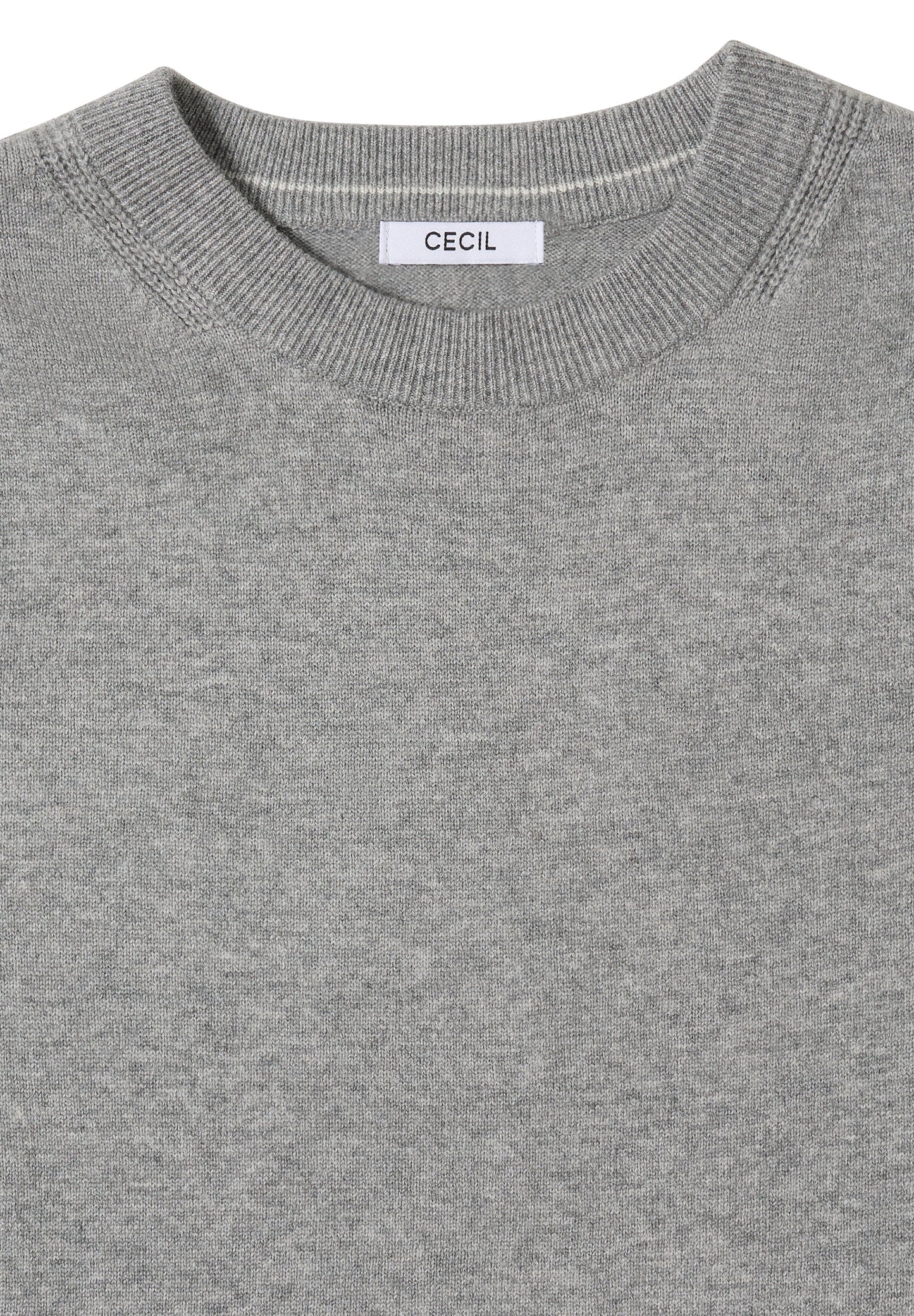 CECIL Softer Rundhals Pullover - Farbe: sporty grey melange