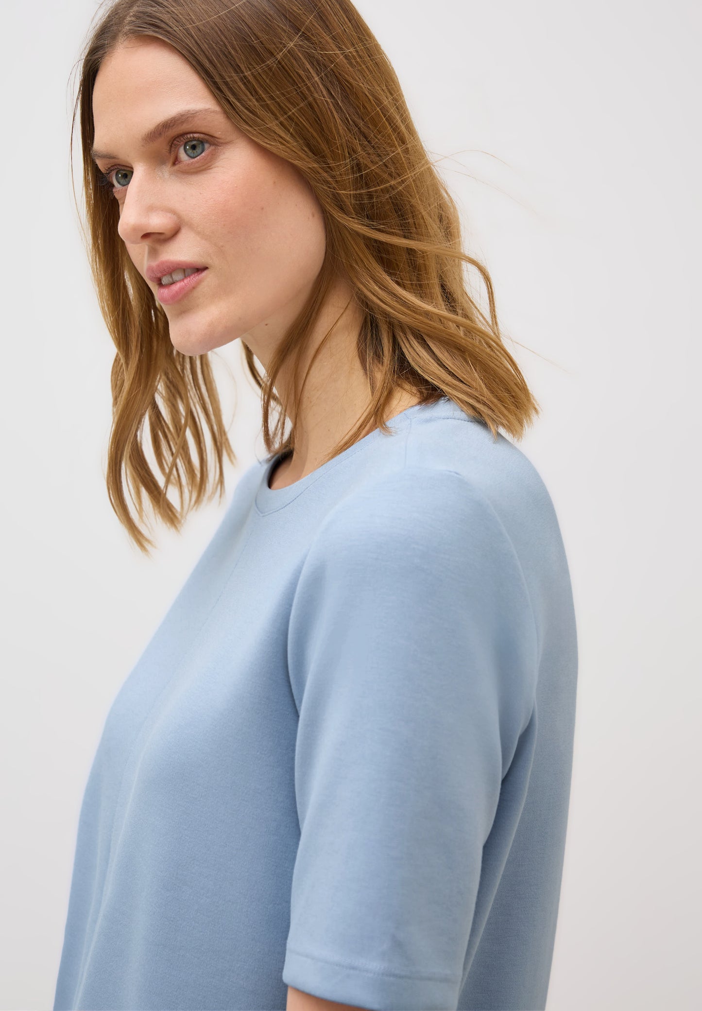 CECIL Kurzarmsweatshirt - Farbe: mountain blue