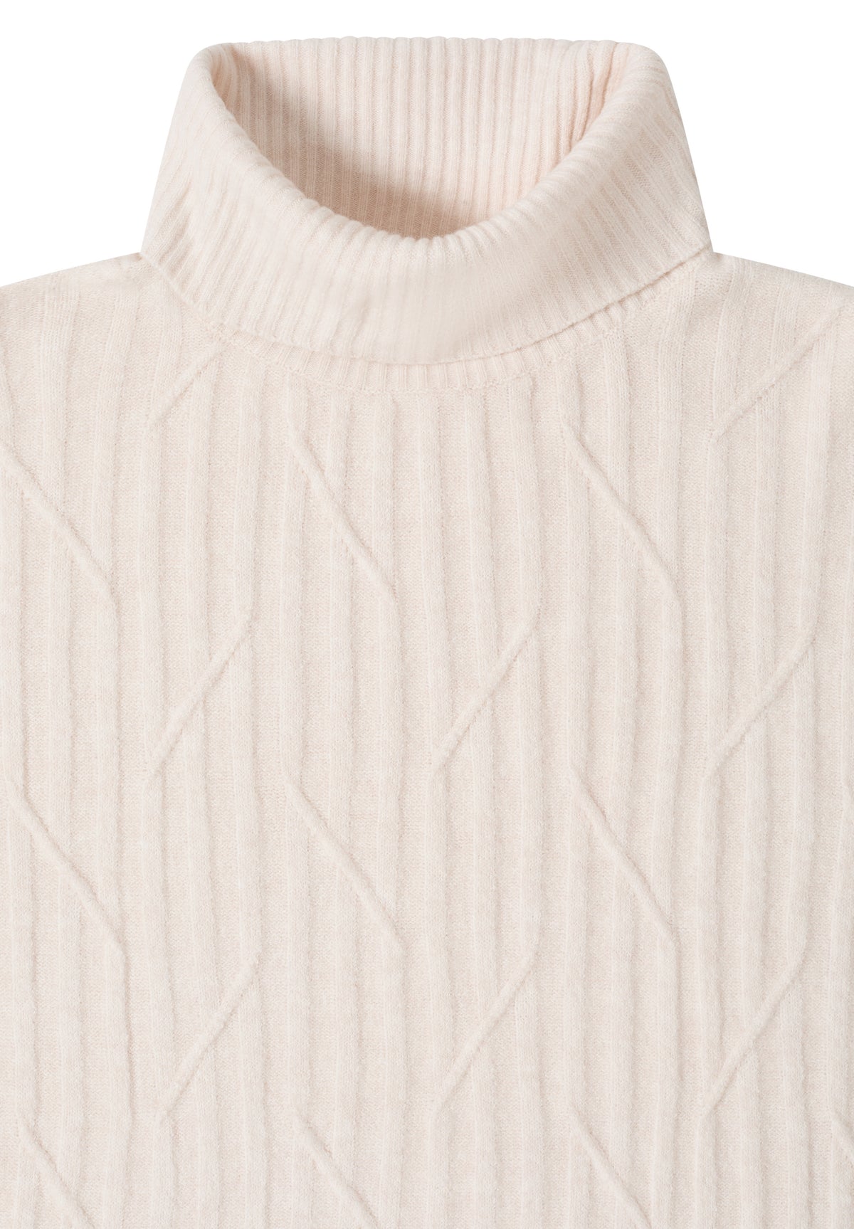 CECIL Struktur Rollkragenpullover - Farbe: light greige
