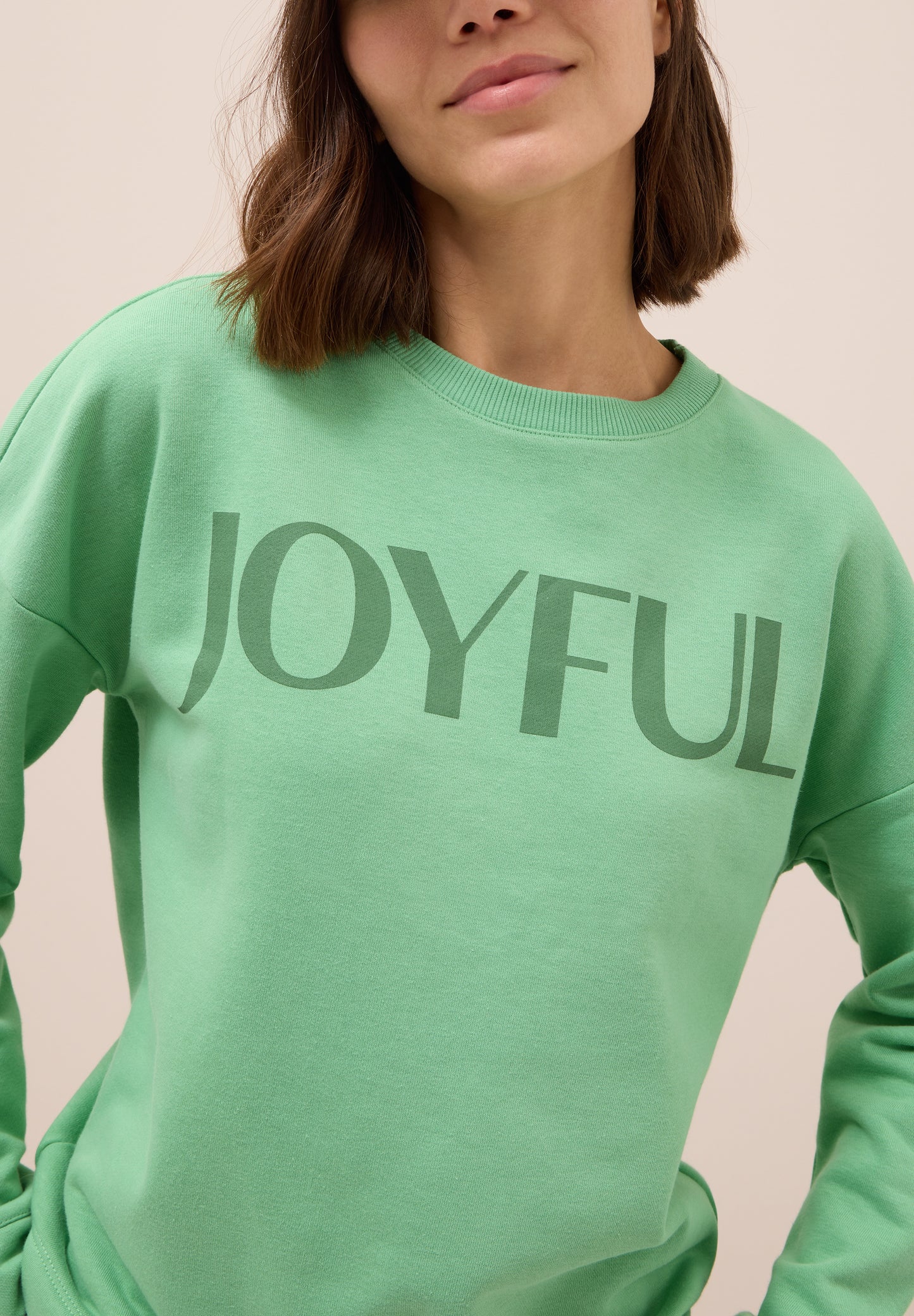 CECIL Sweatshirt mit Tunnelzug - Farbe: fennel green