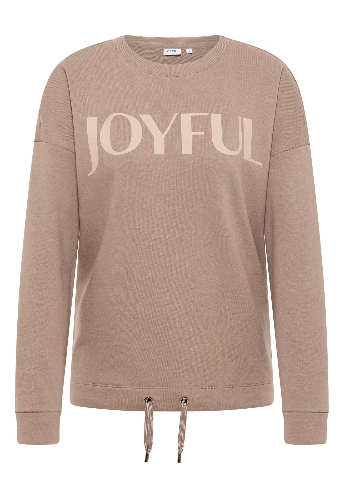 CECIL Sweatshirt mit Tunnelzug - Farbe: natural taupe