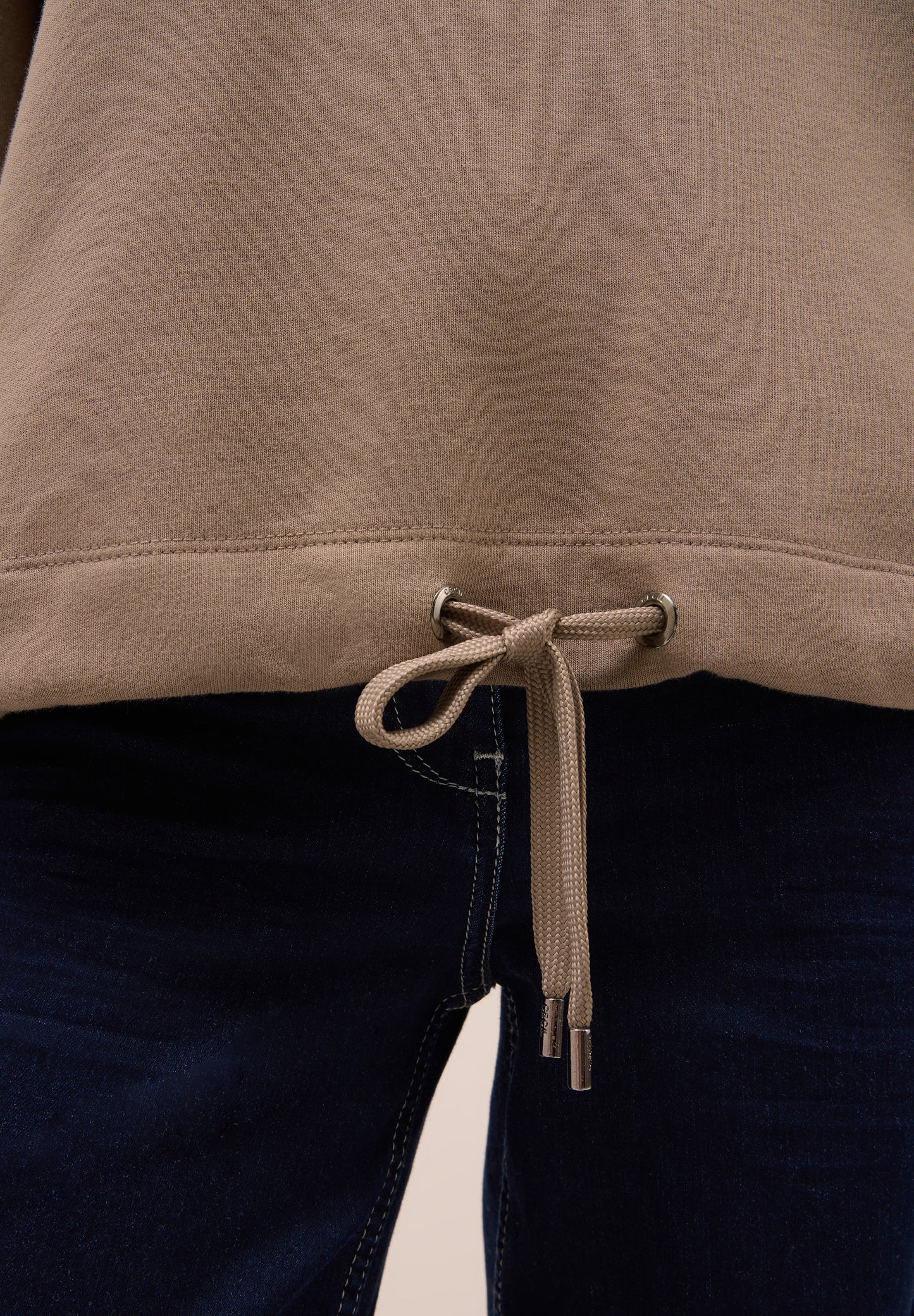 CECIL Sweatshirt mit Tunnelzug - Farbe: natural taupe