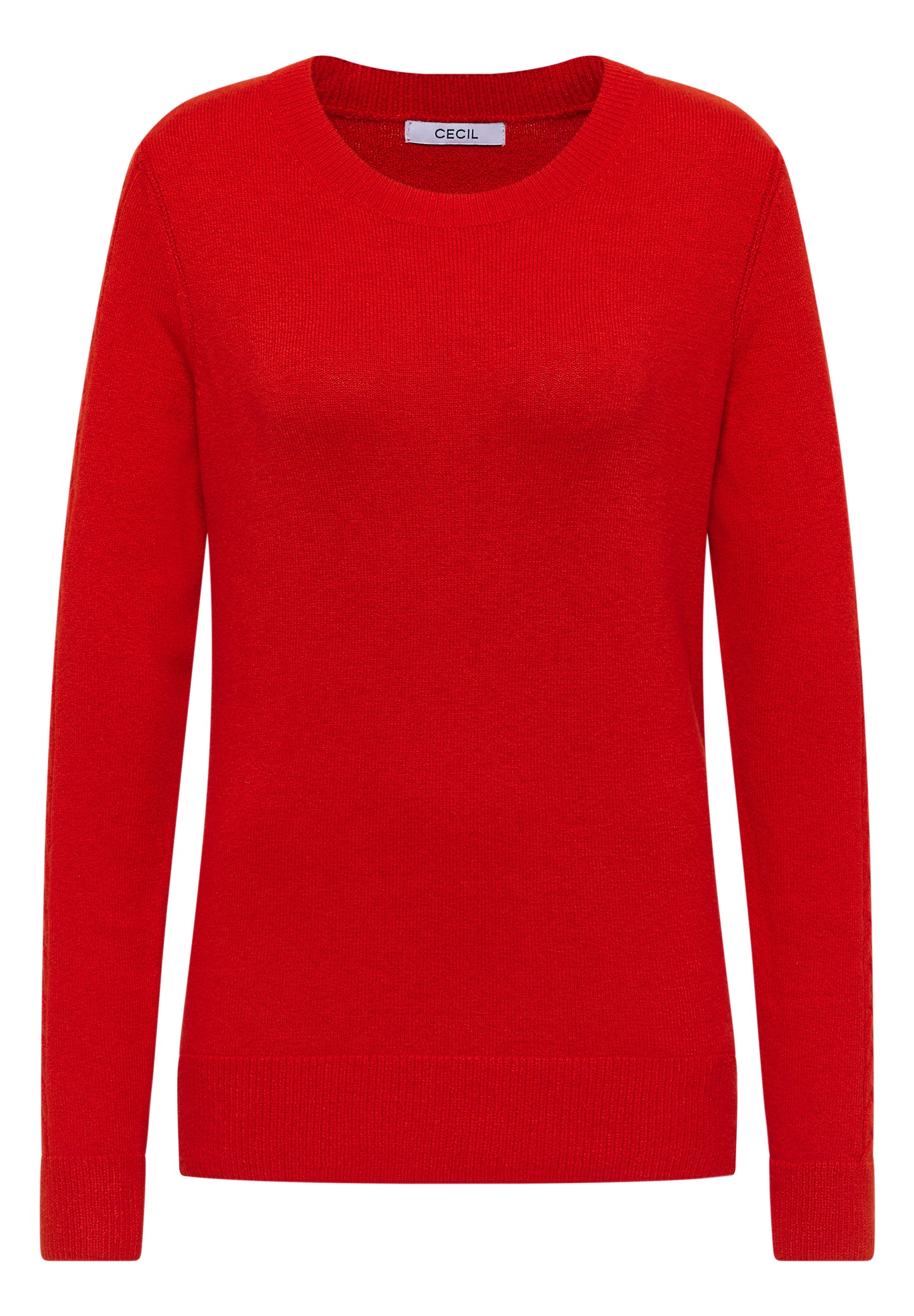 CECIL Pullover mit Strickdetail - Farbe: fiery red