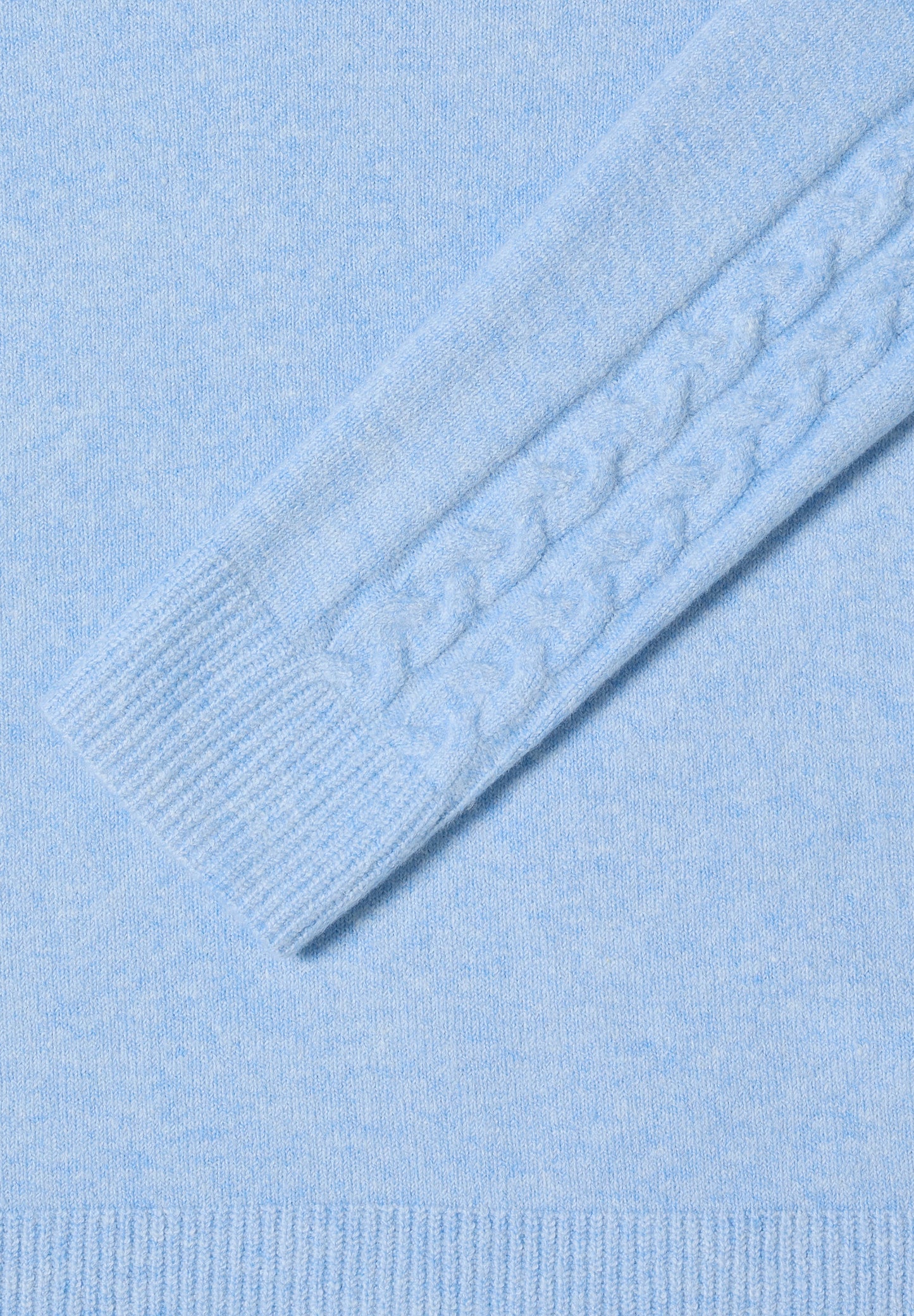 CECIL Pullover mit Strickdetail - Farbe: sporty light blue melange