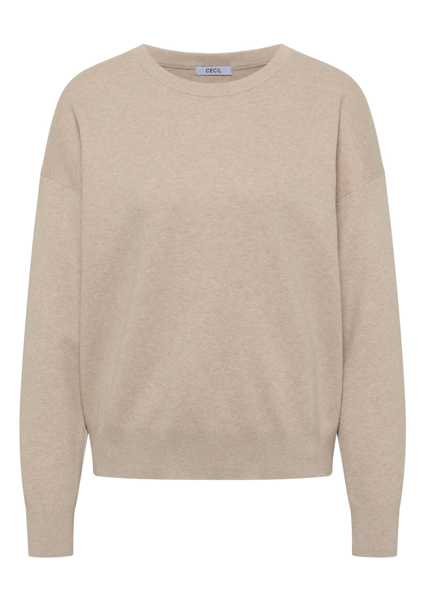 CECIL - Strick Sweatshirt - Farbe: desert beige melange