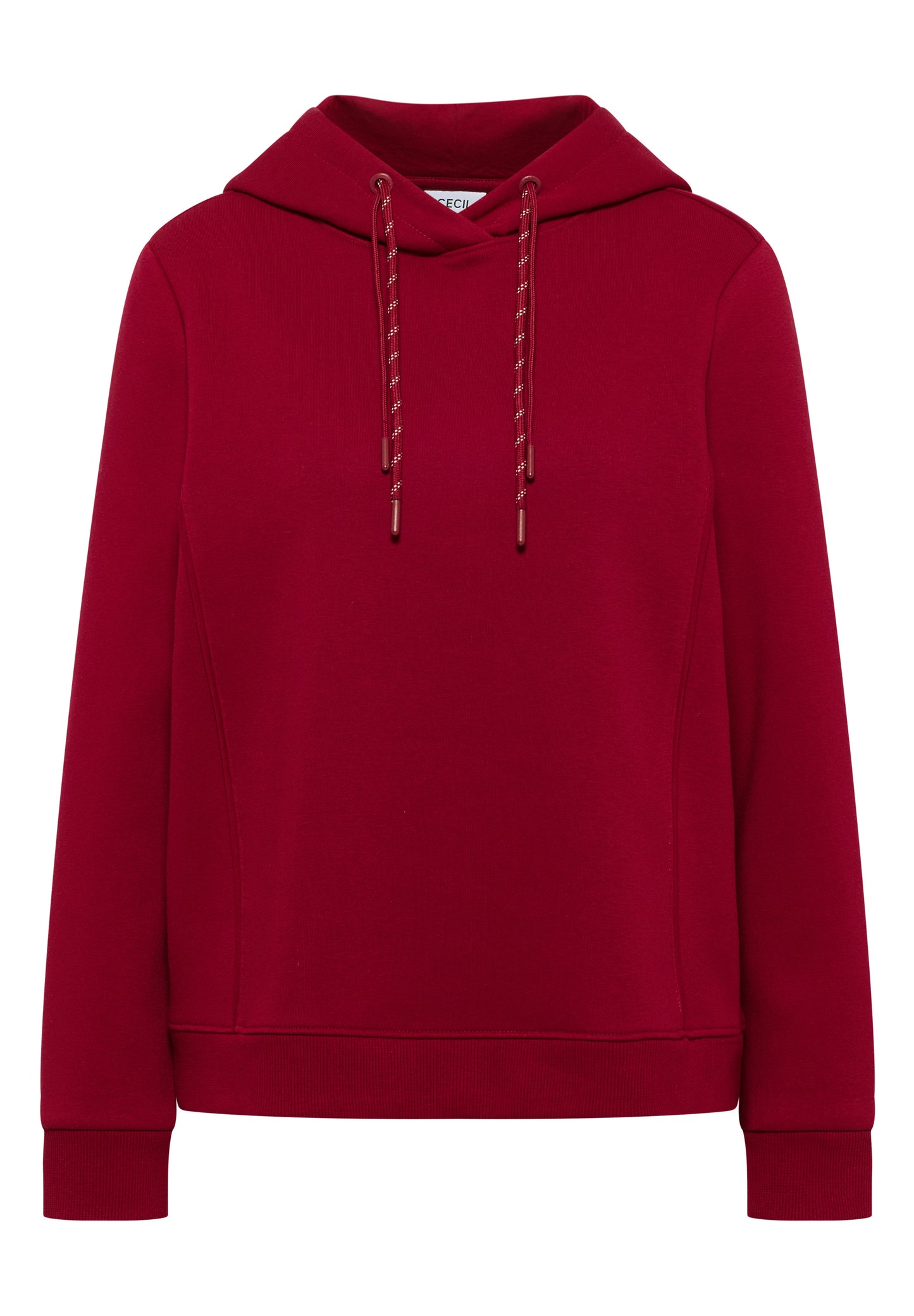 CECIL Hoodie mit Stickerei - Farbe: beaujolais red