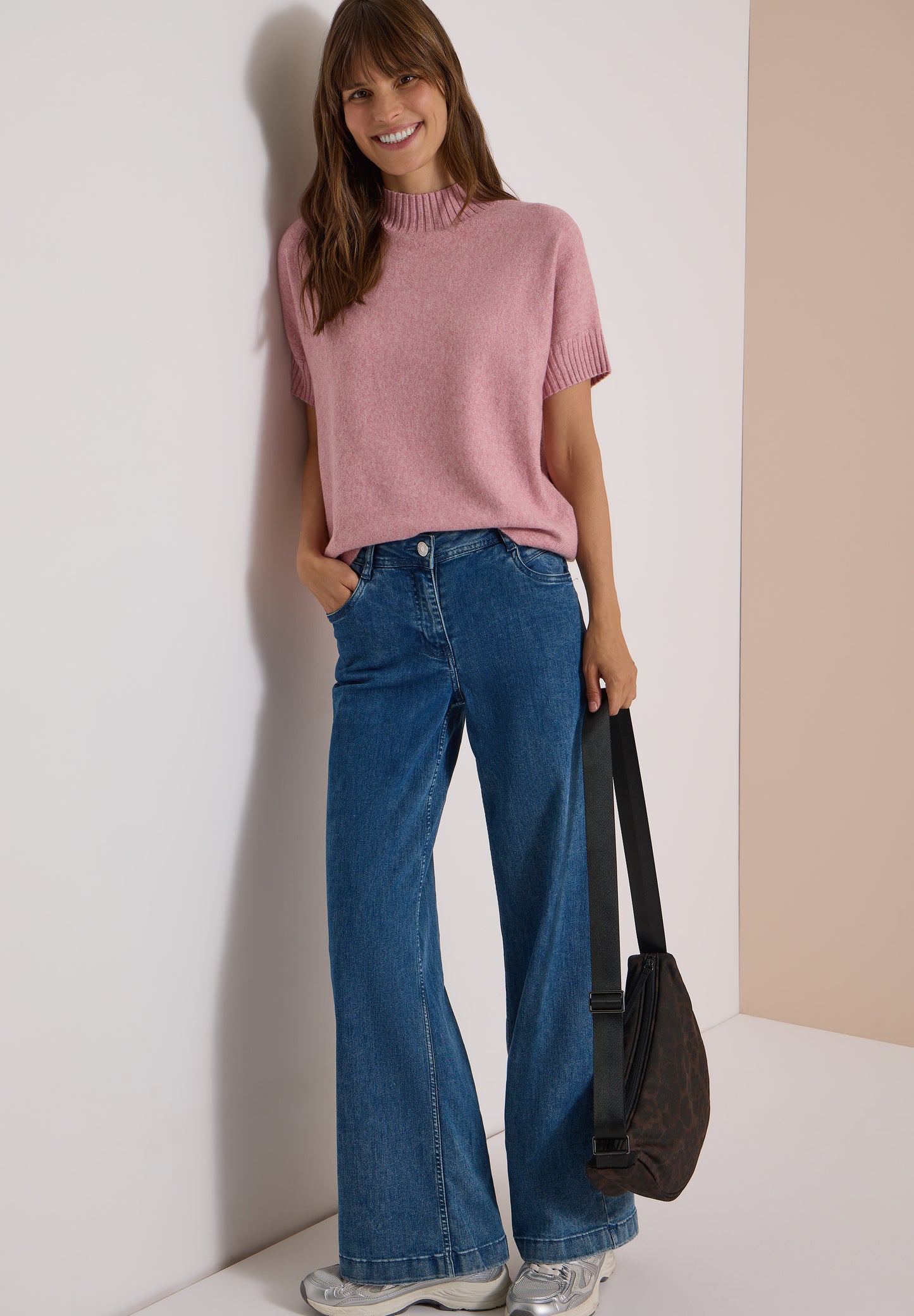 CECIL - Dolman Pullover mit Turtle Neck - Farbe: velvet rose melange