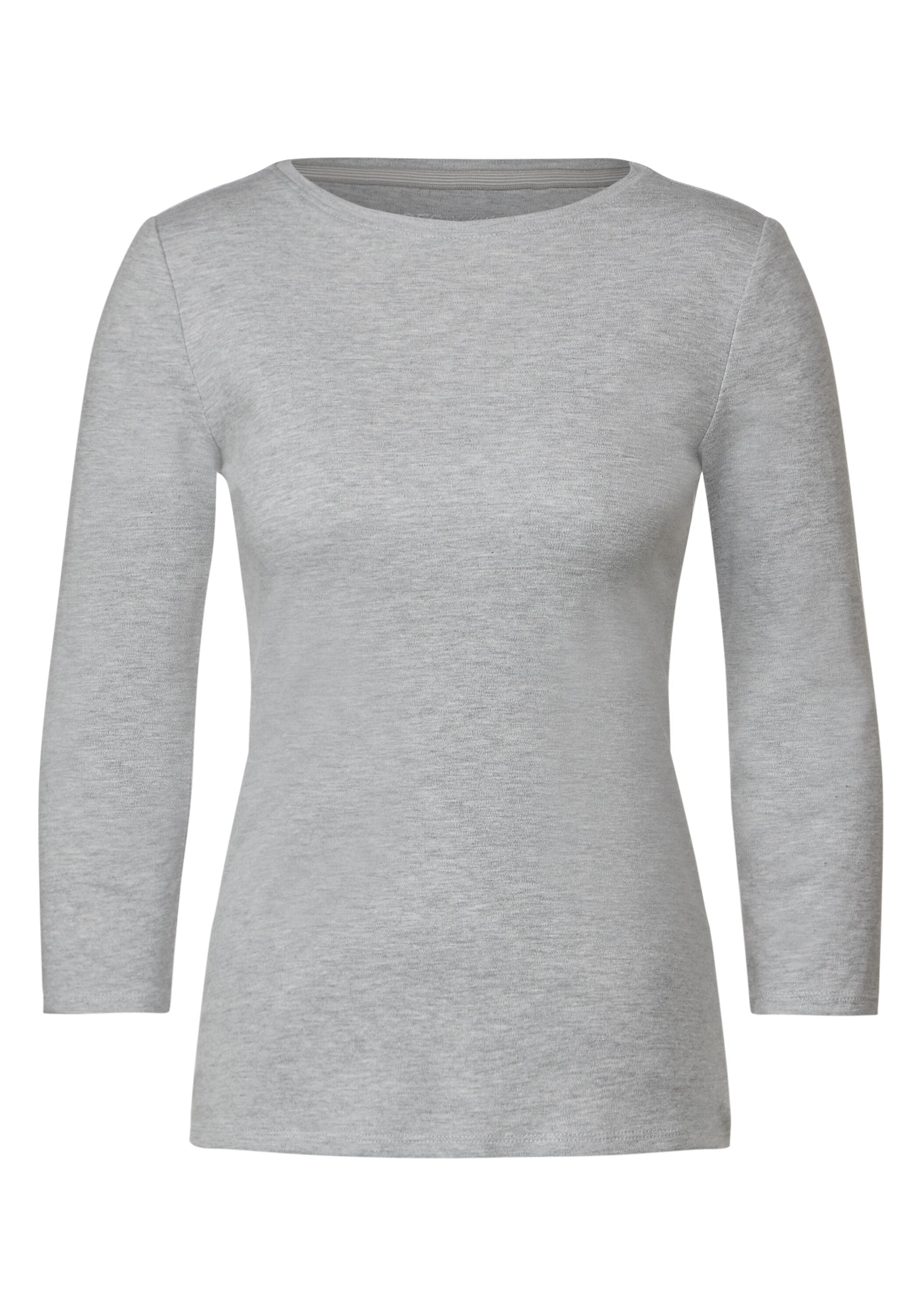 TWISTY Unifarbe Mode - in Farbe: grey CECIL Basic Shirt - – melange