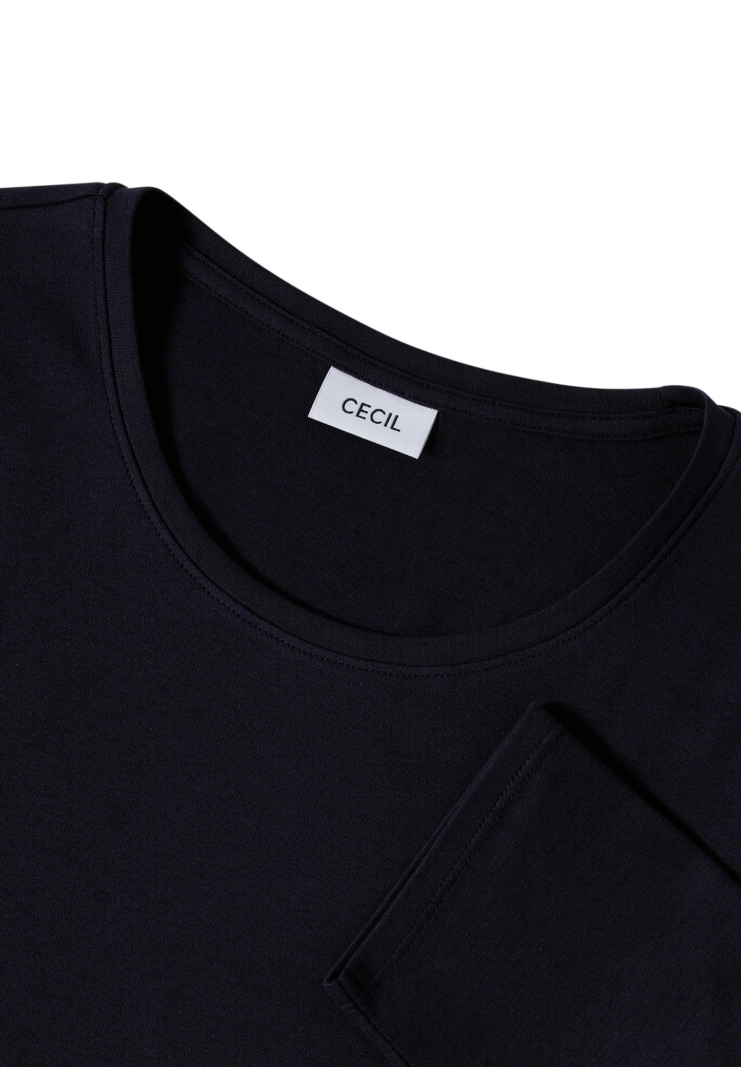 CECIL Basic Langarmshirt - Farbe: urban dark blue