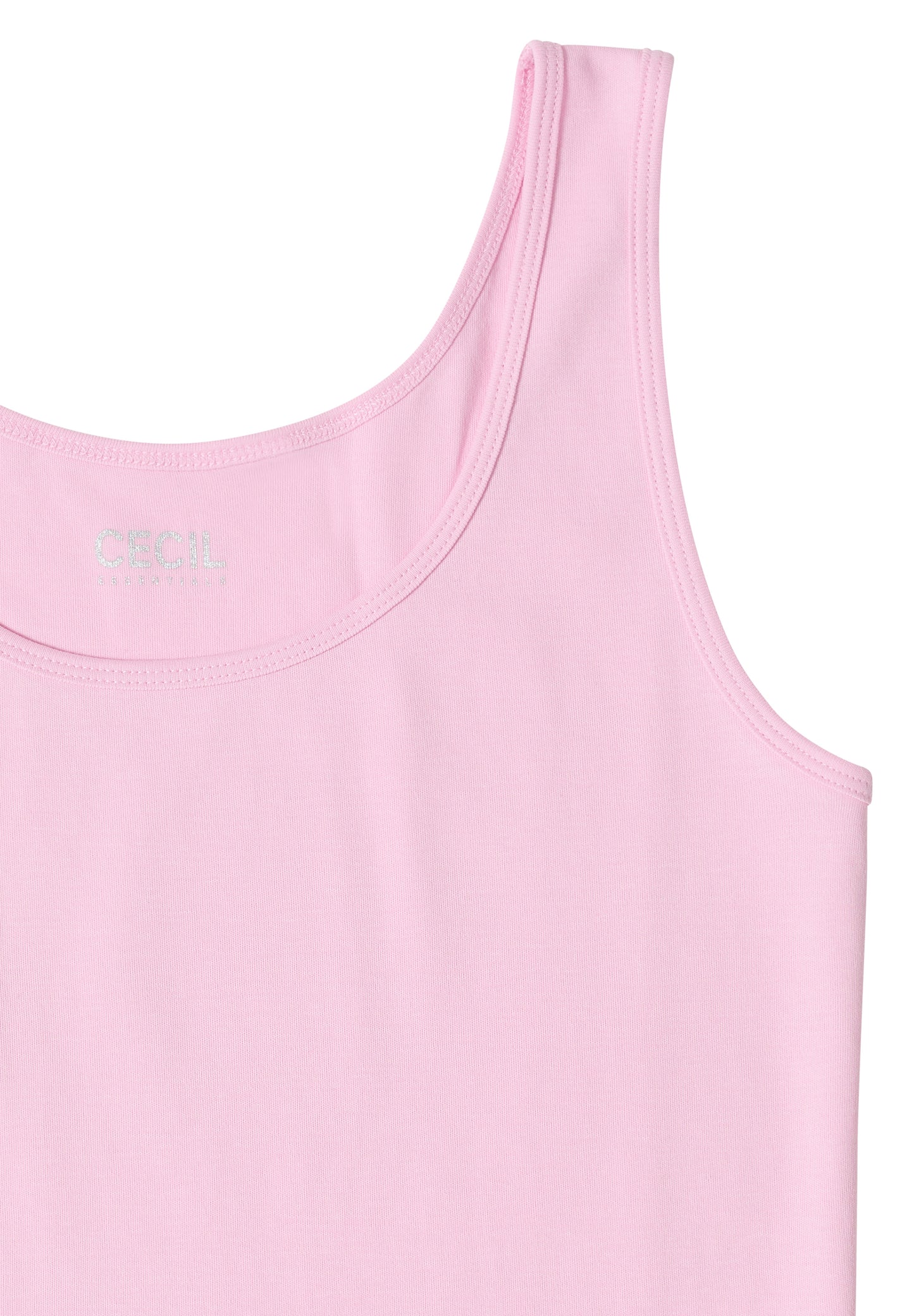 CECIL - Basic Top mit Rundhals aus Baumwolle - Farbe: Rosa