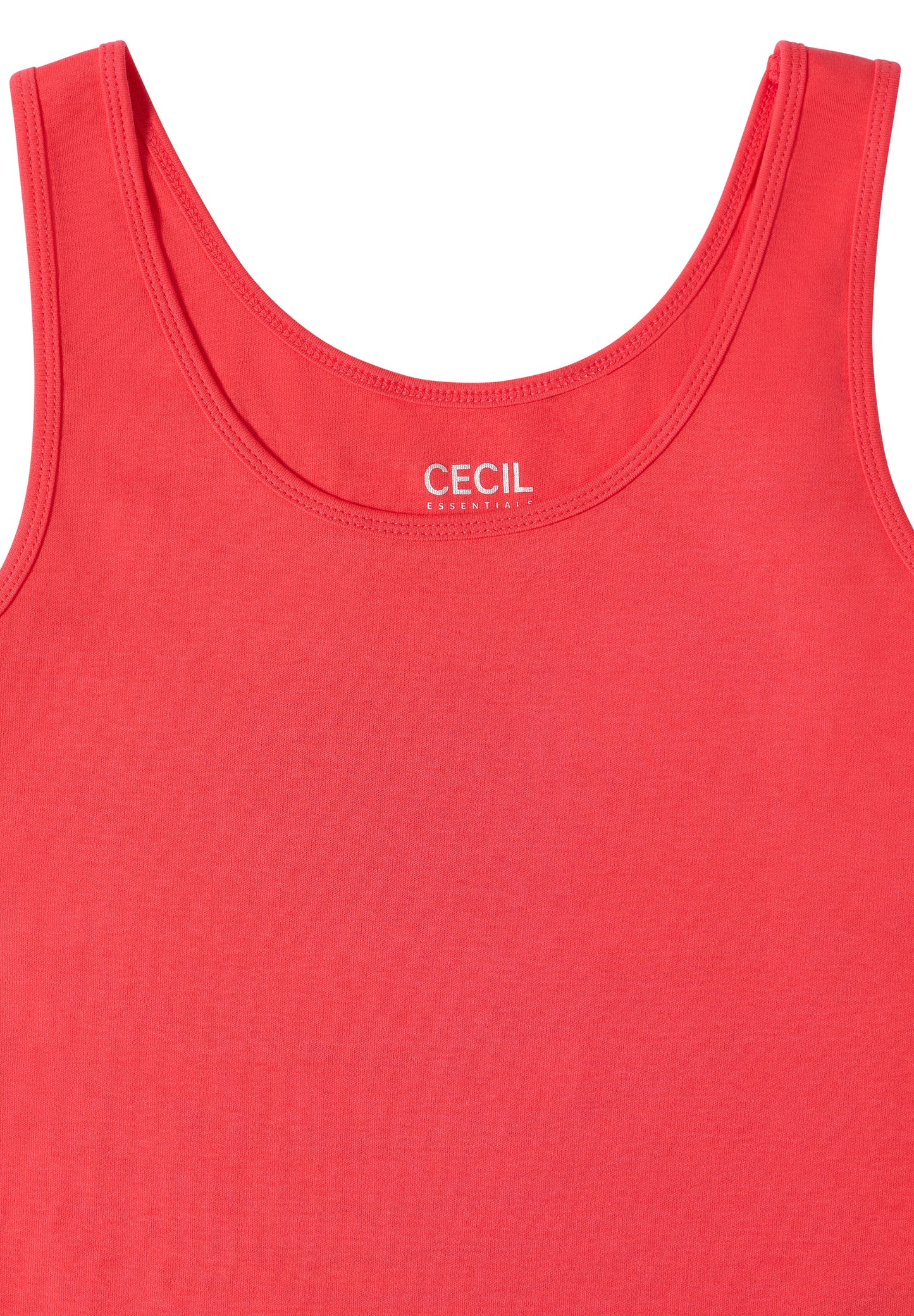 CECIL - Basic Top aus reiner Baumwolle - Farbe: coral