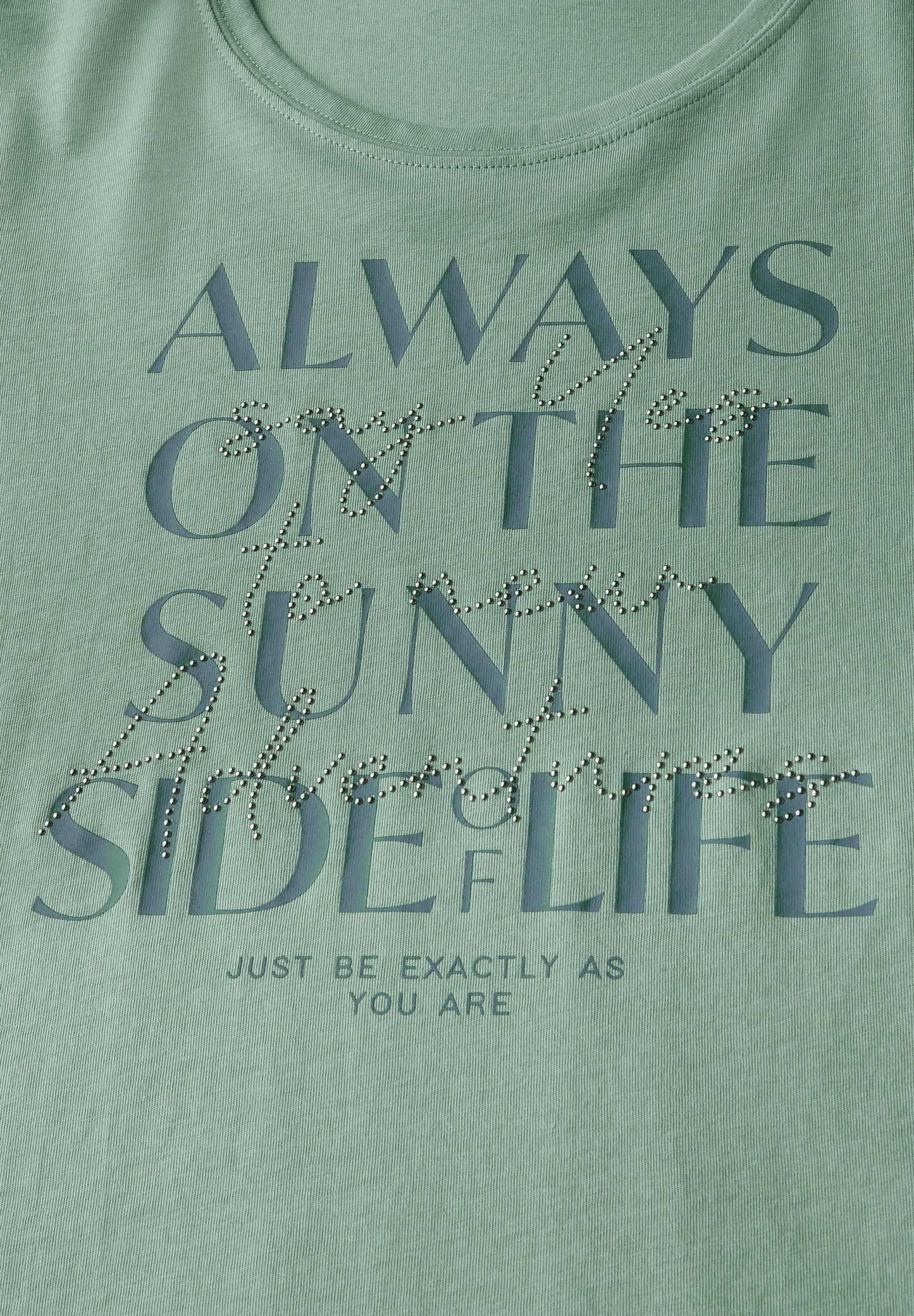 CECIL Shirt mit Wording Artwork - Farbe: matcha green