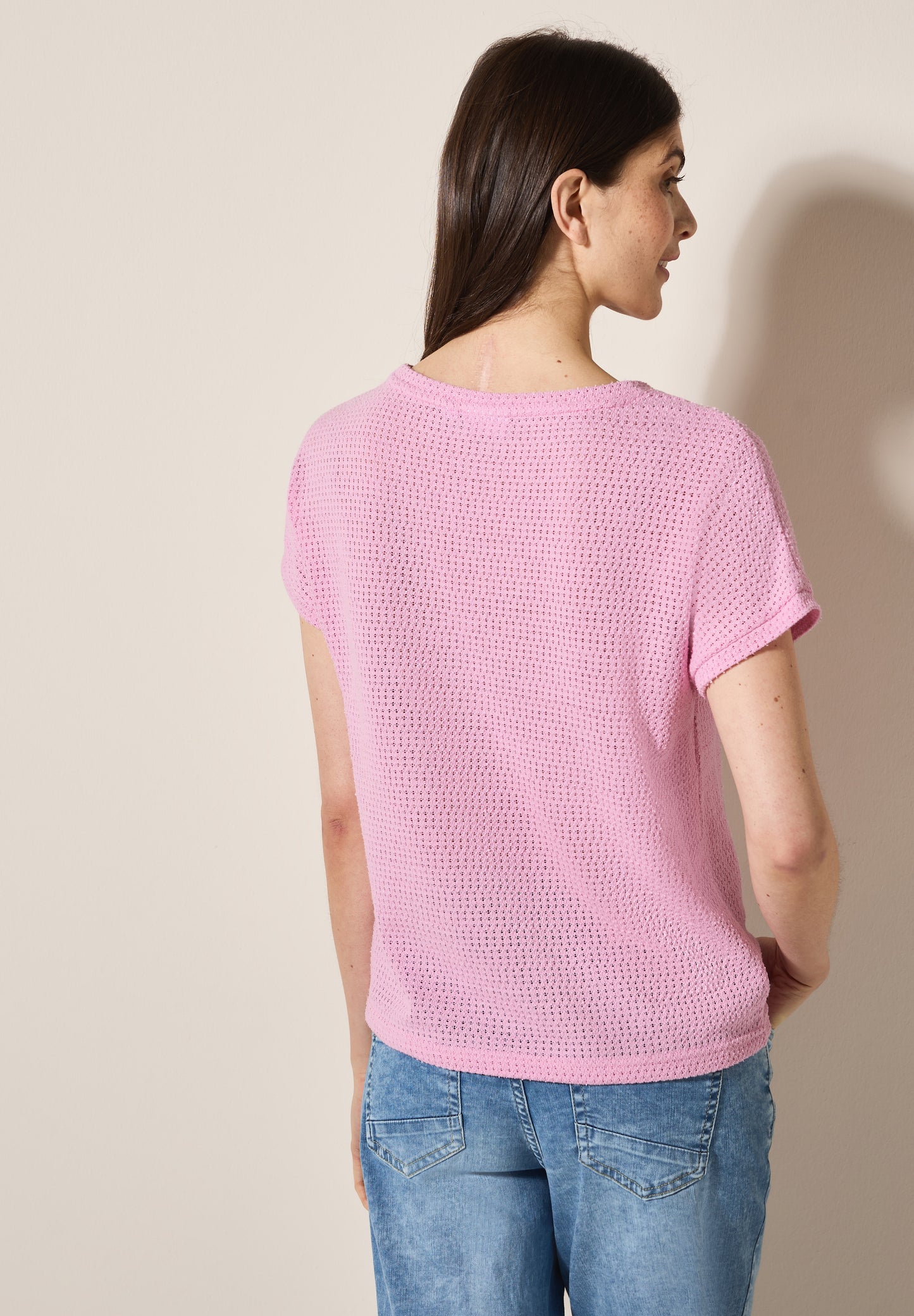 CECIL Struktur-T-Shirt - Farbe: cherry blossom pink