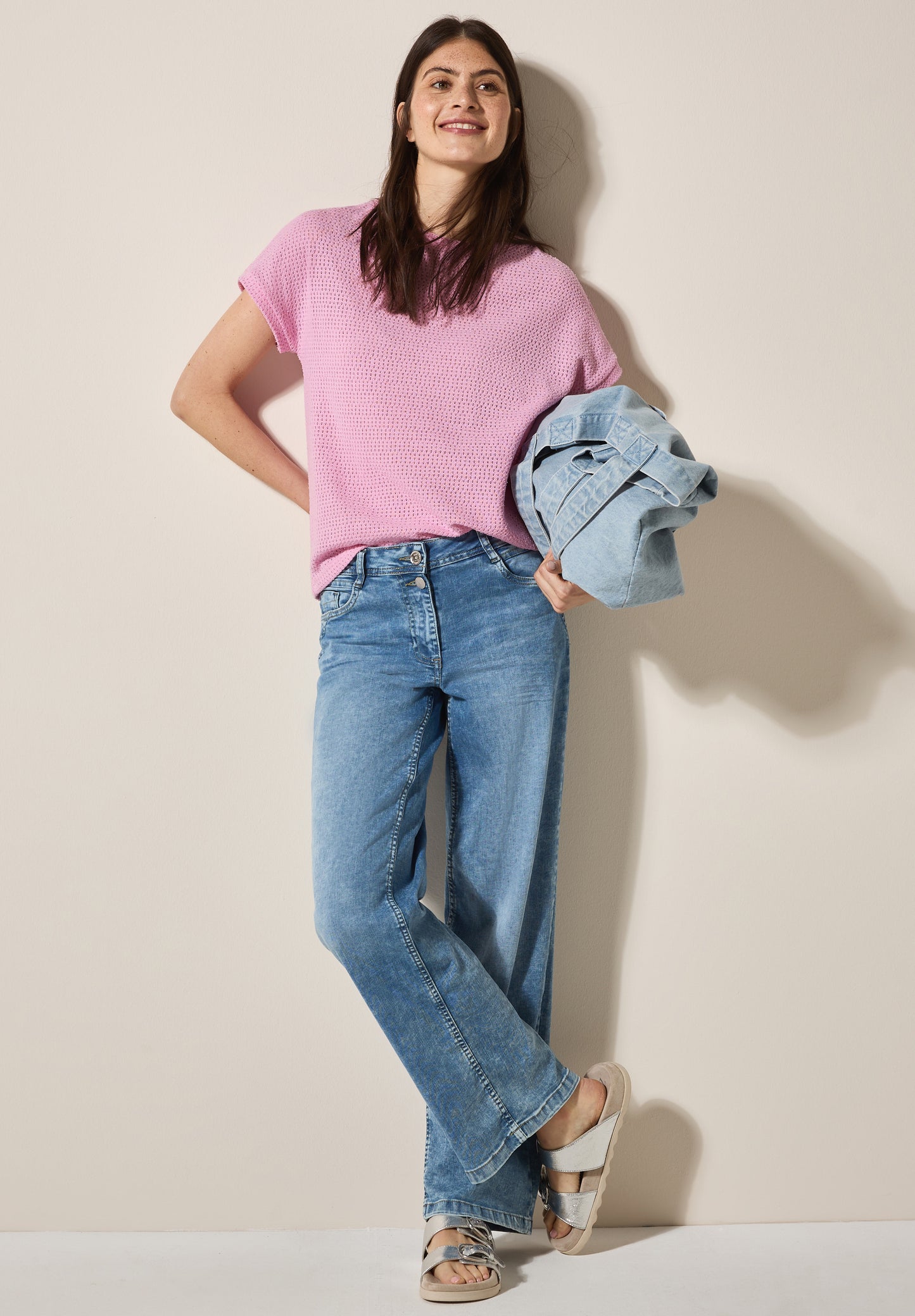 CECIL Struktur-T-Shirt - Farbe: cherry blossom pink