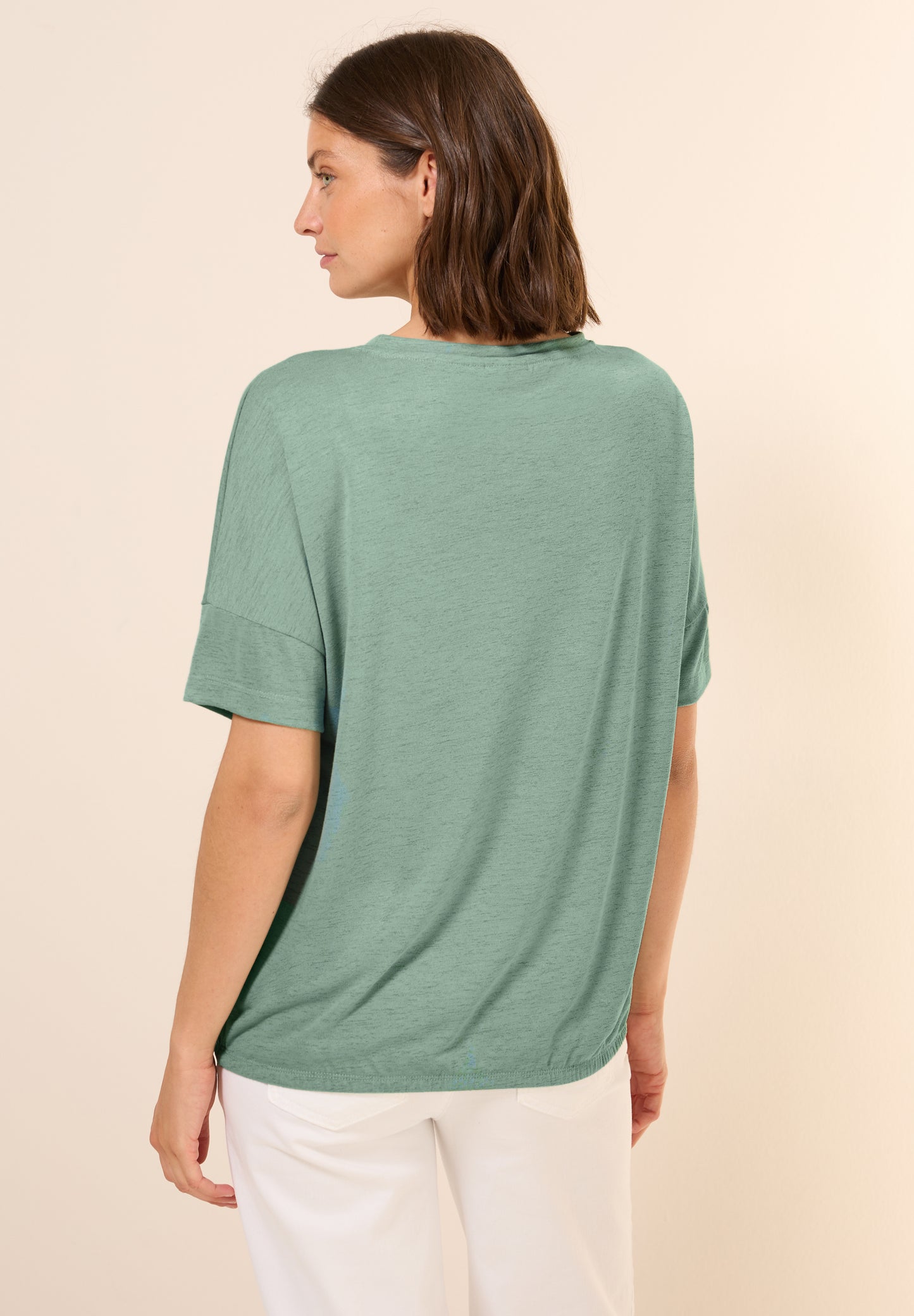 CECIL Shirt mit Dekosteinen - Farbe: matcha green