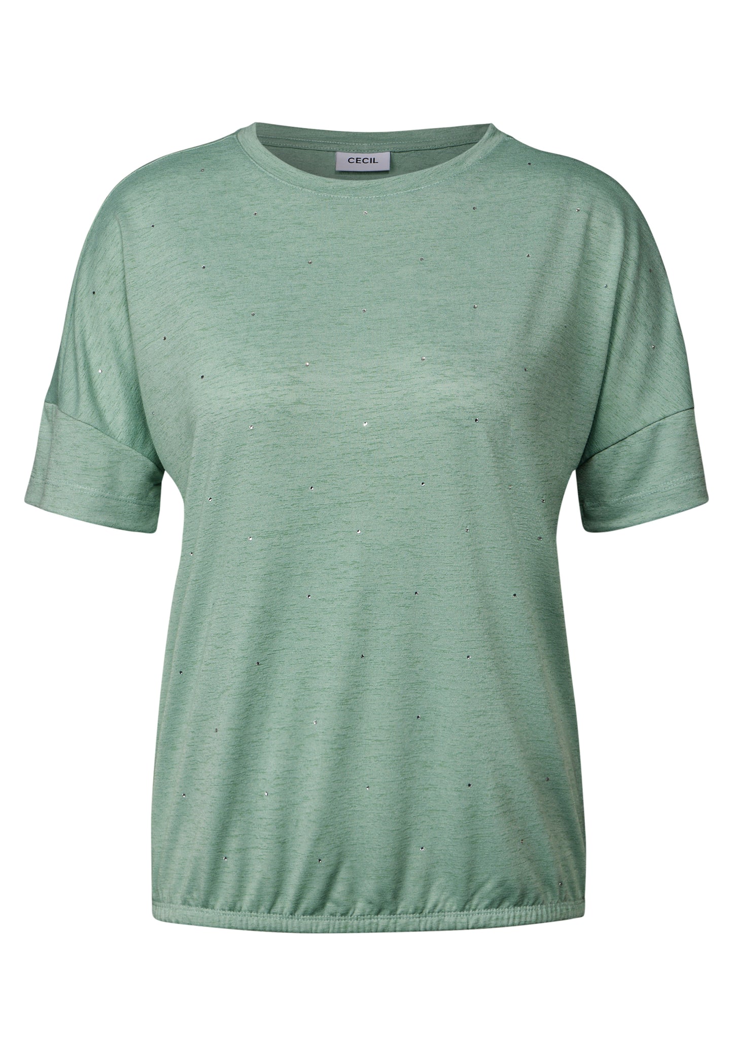 CECIL Shirt mit Dekosteinen - Farbe: matcha green