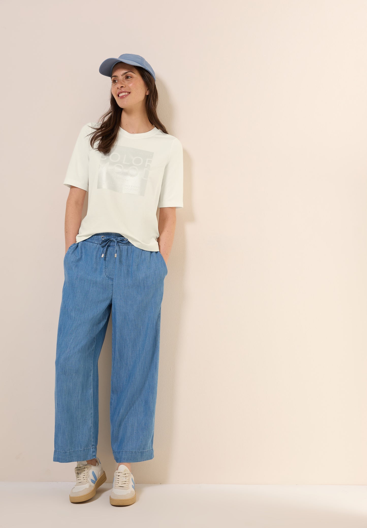 CECIL Softes Shirt mit Folienprint - Farbe: vanilla white