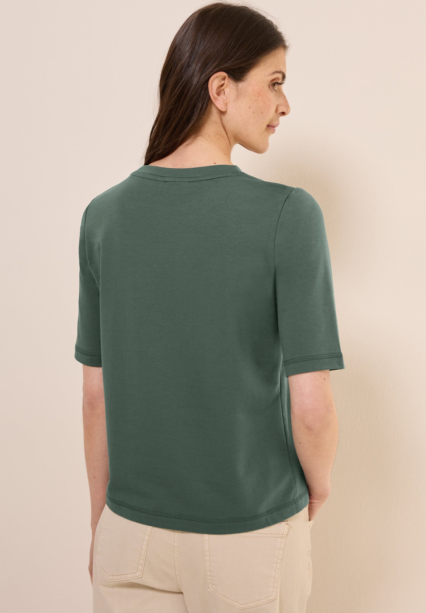 CECIL Softes Shirt mit Folienprint - Farbe: dark balmy khaki