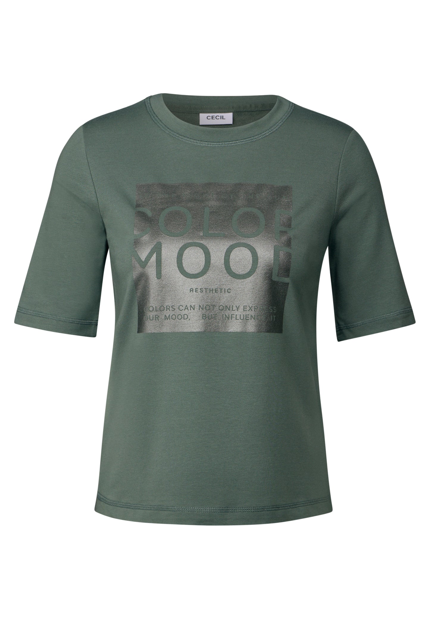 CECIL Softes Shirt mit Folienprint - Farbe: dark balmy khaki