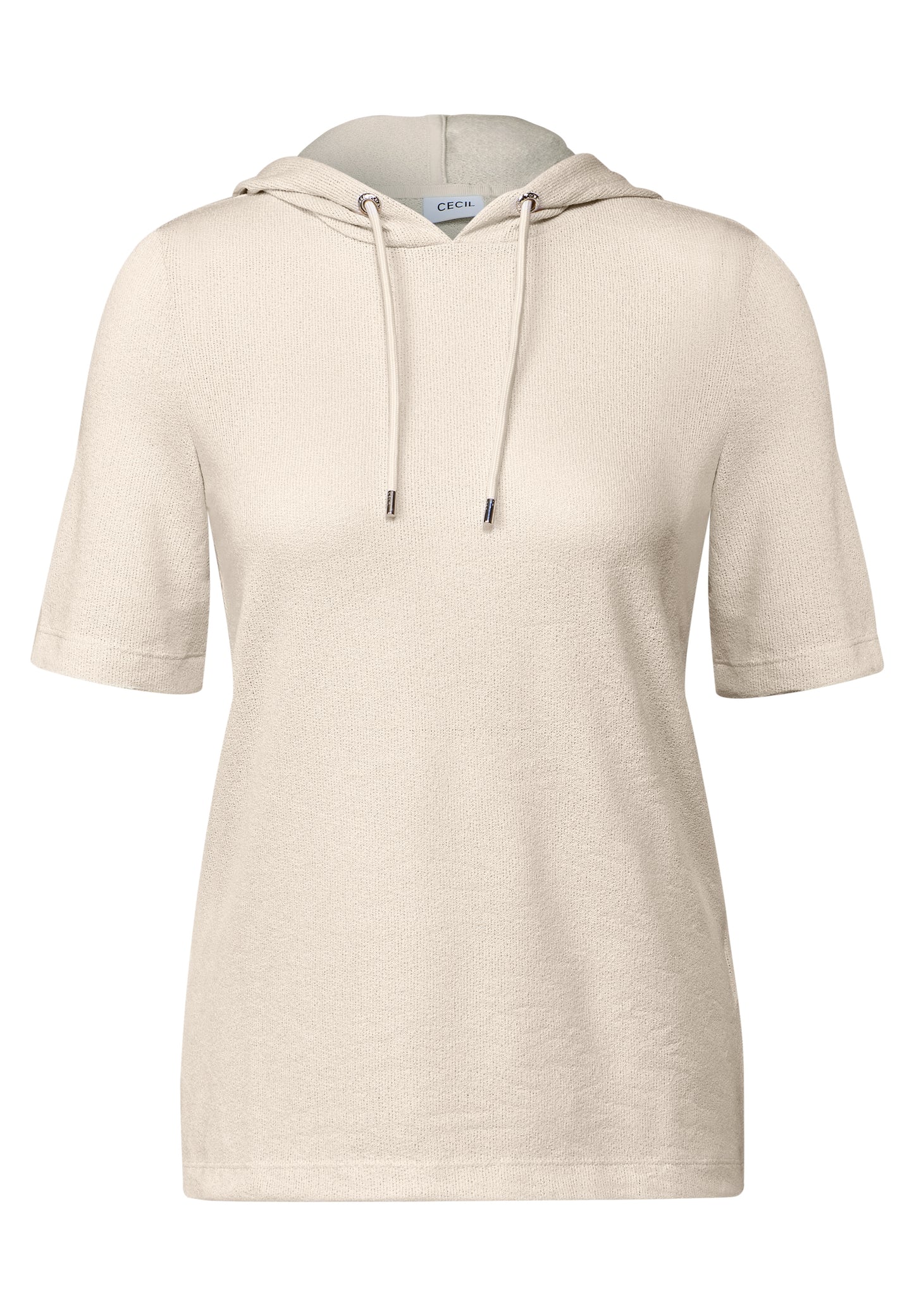 CECIL Crepe Hoodie-Shirt - Farbe: light beige