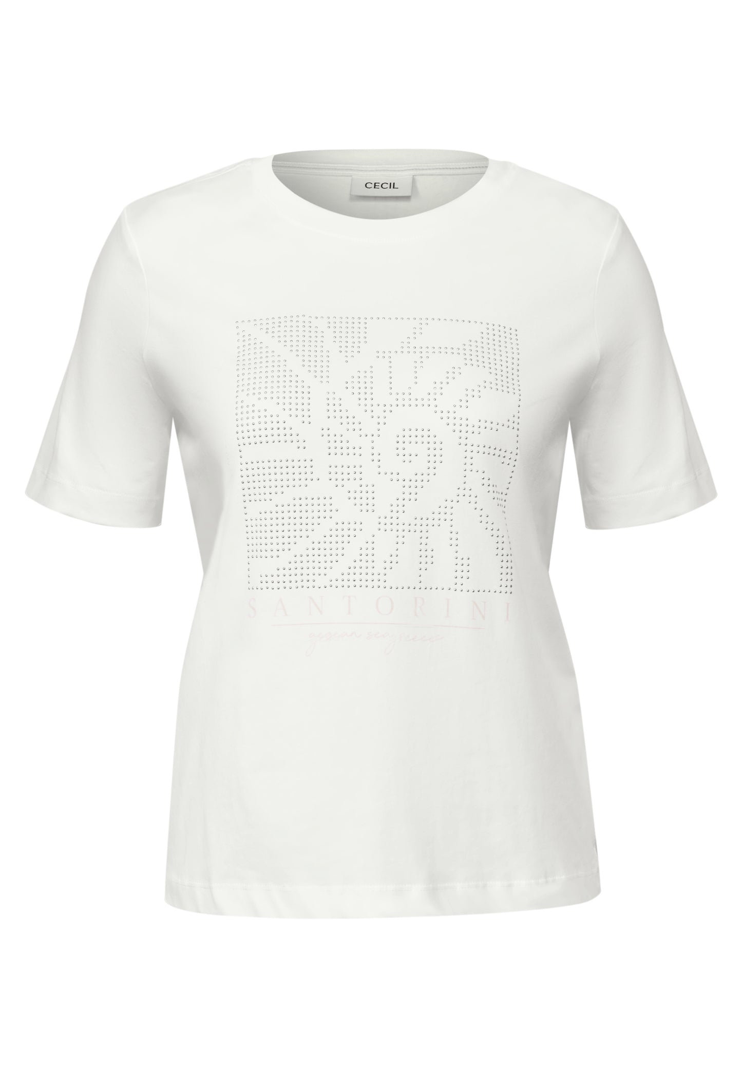 CECIL Shirt mit Schmucksteinen - Farbe: vanilla white