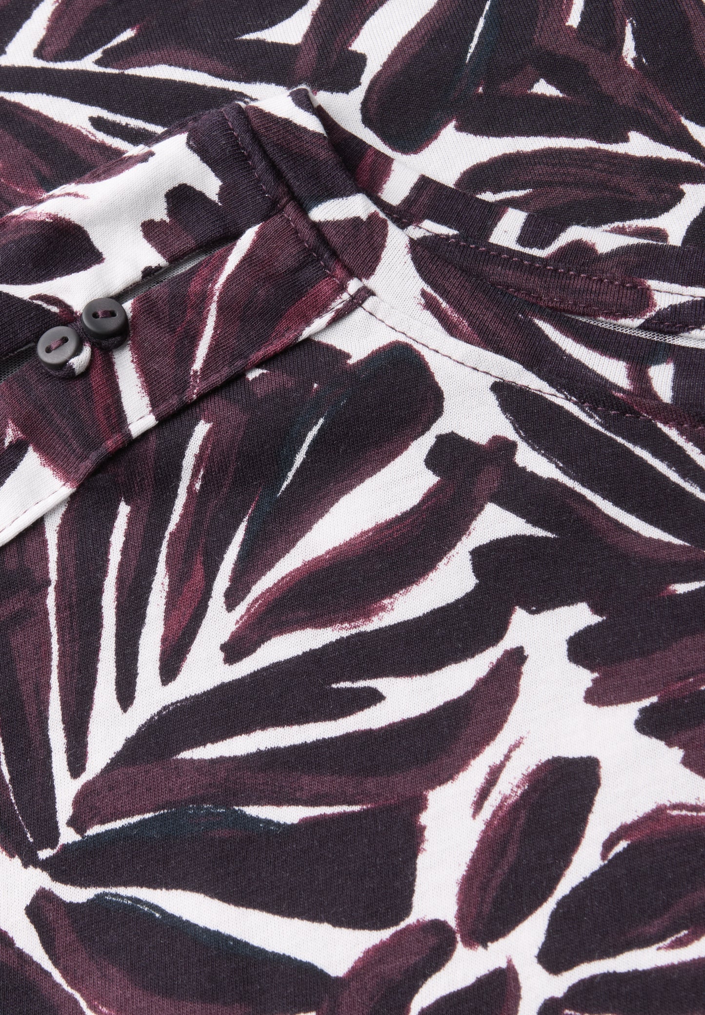 CECIL Print-Shirt mit Knopfdetail - Farbe: mulberry red