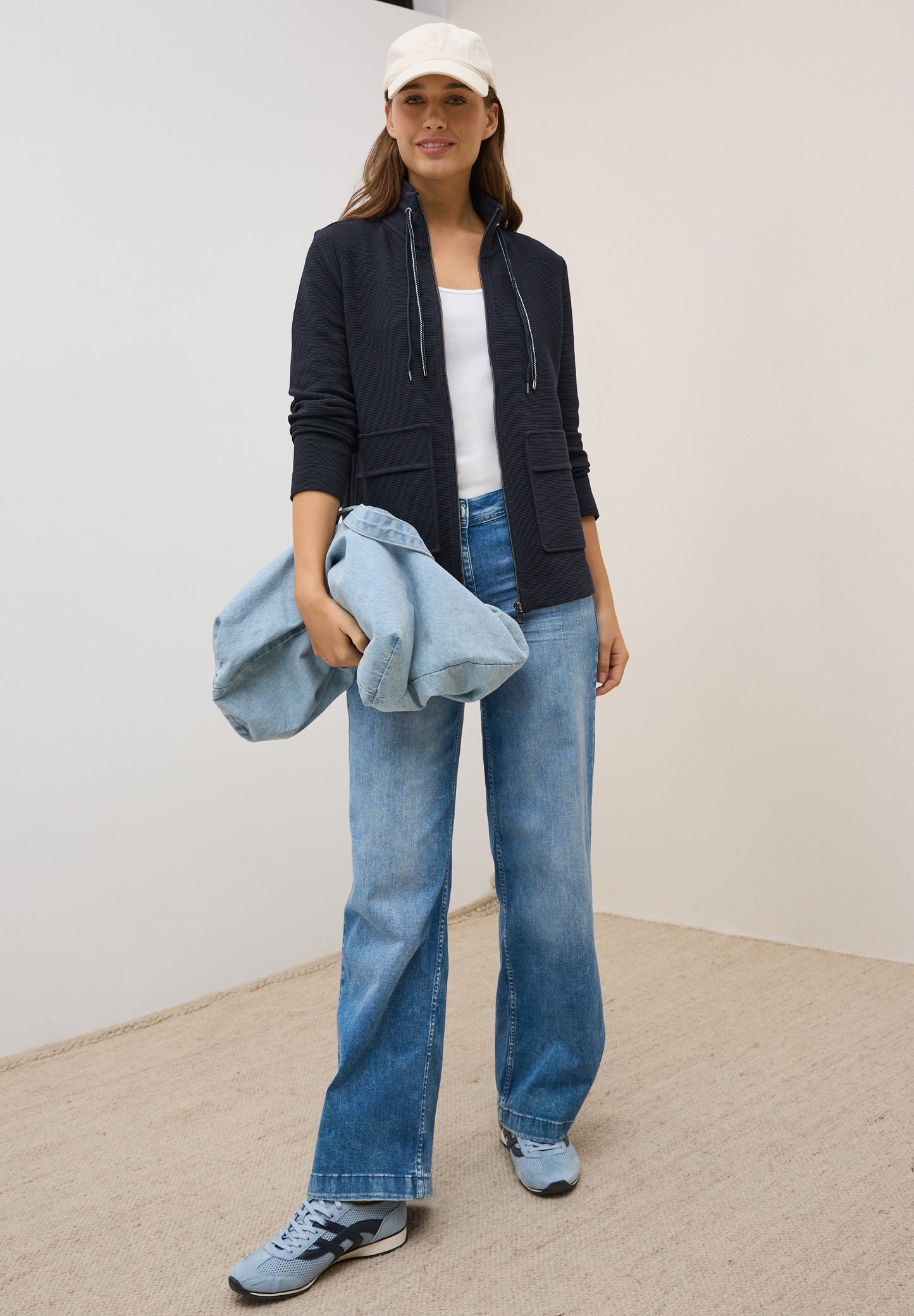 CECIL Leichte Ottoman Jacke - Farbe: urban dark blue