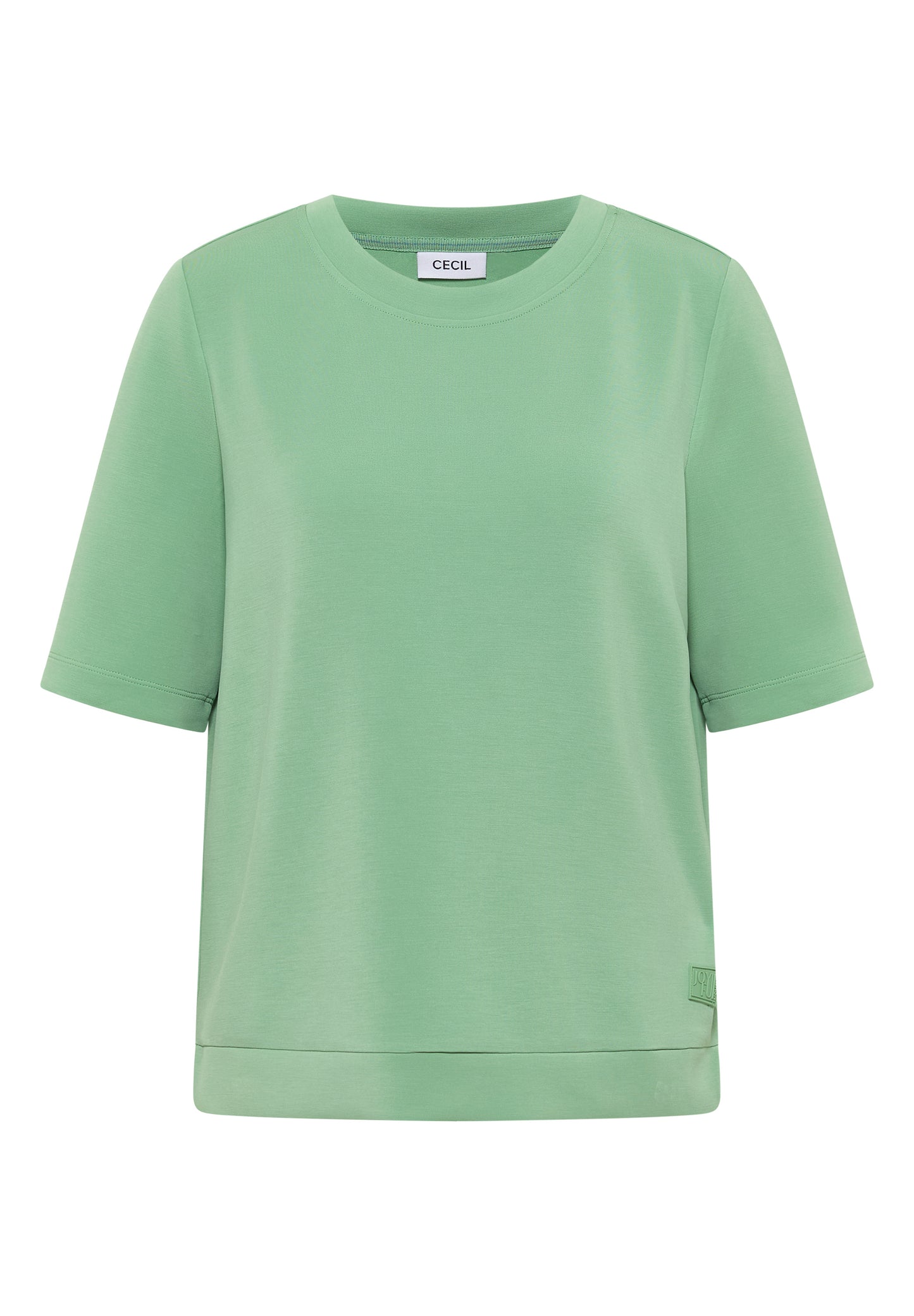 CECIL Softes Cupro Touch T-Shirt - Farbe: fennel green