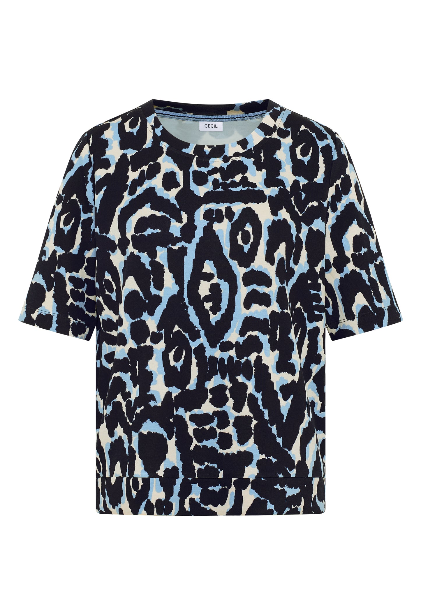 CECIL Cupro Touch Print-Shirt - Farbe: urban dark blue