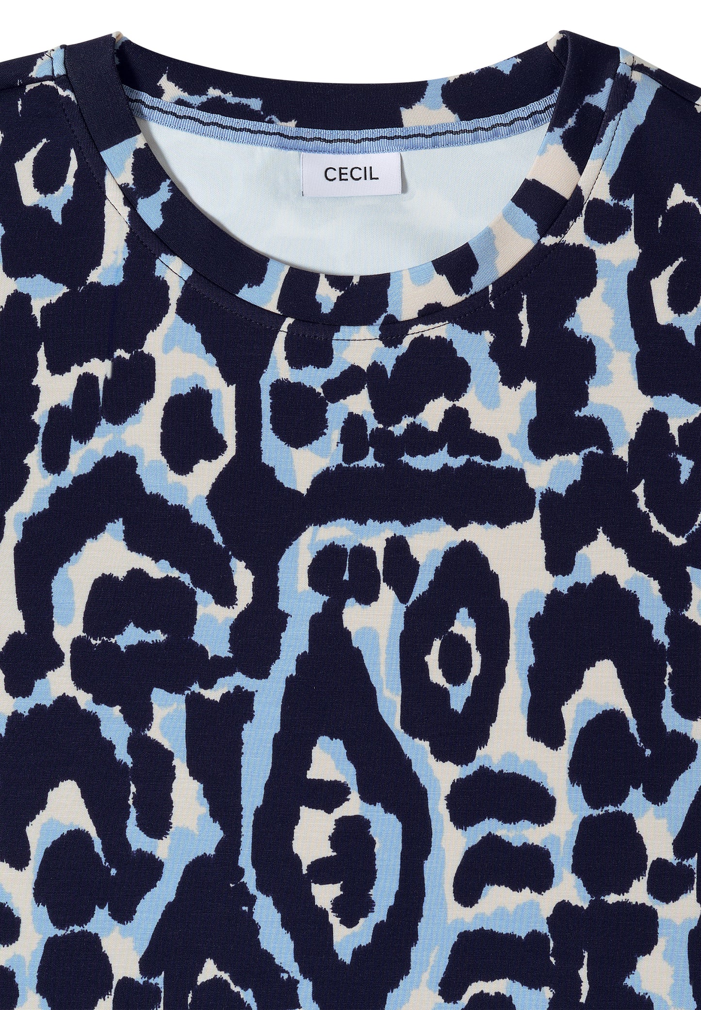 CECIL Cupro Touch Print-Shirt - Farbe: urban dark blue