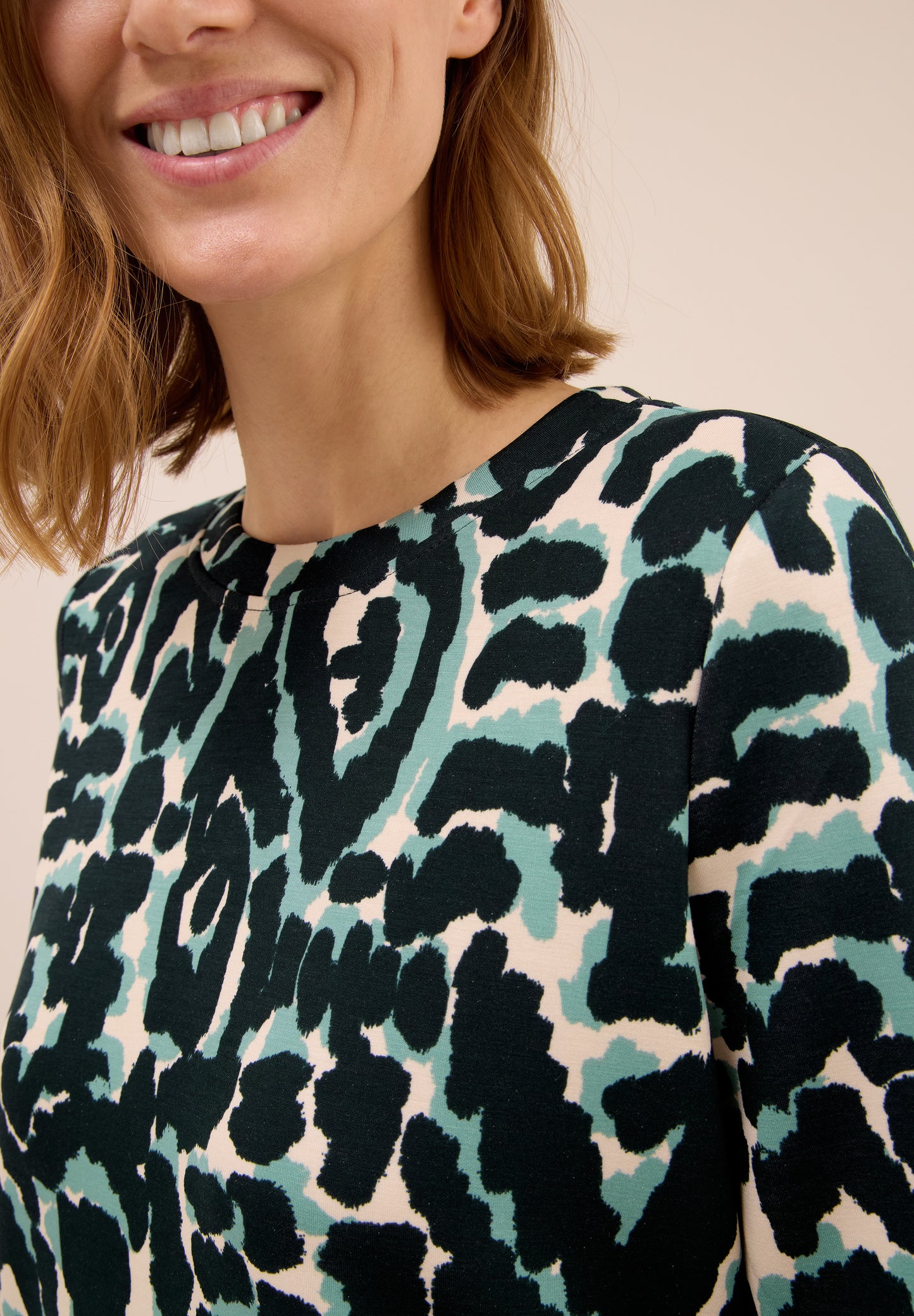 CECIL Cupro Touch Print-Shirt - Farbe: ink green