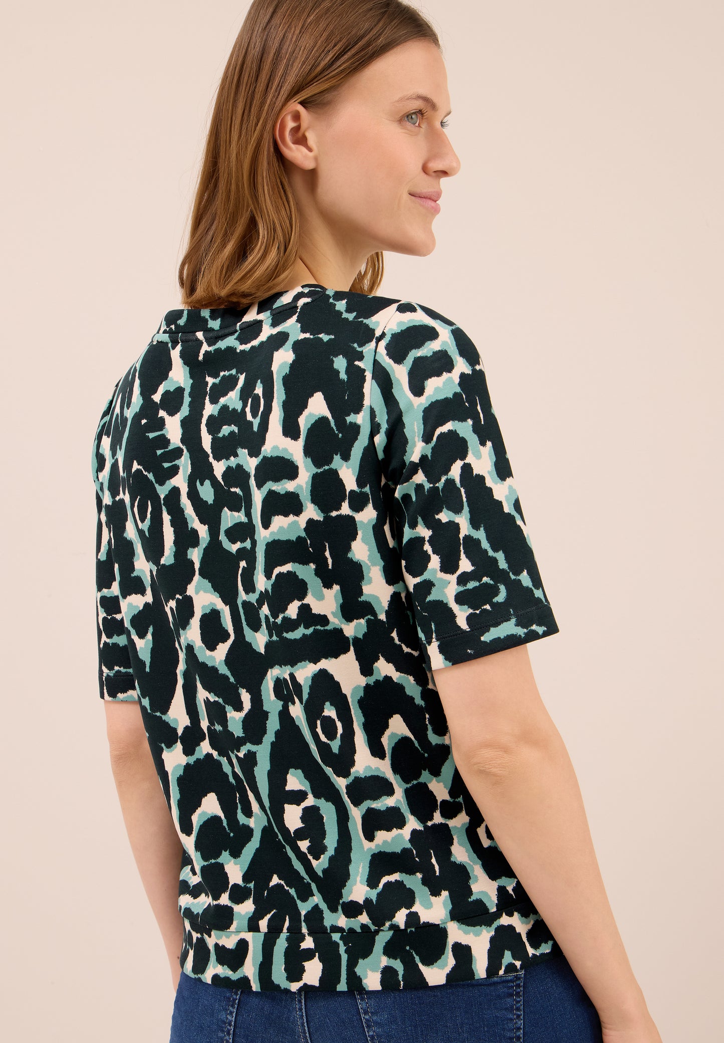 CECIL Cupro Touch Print-Shirt - Farbe: ink green