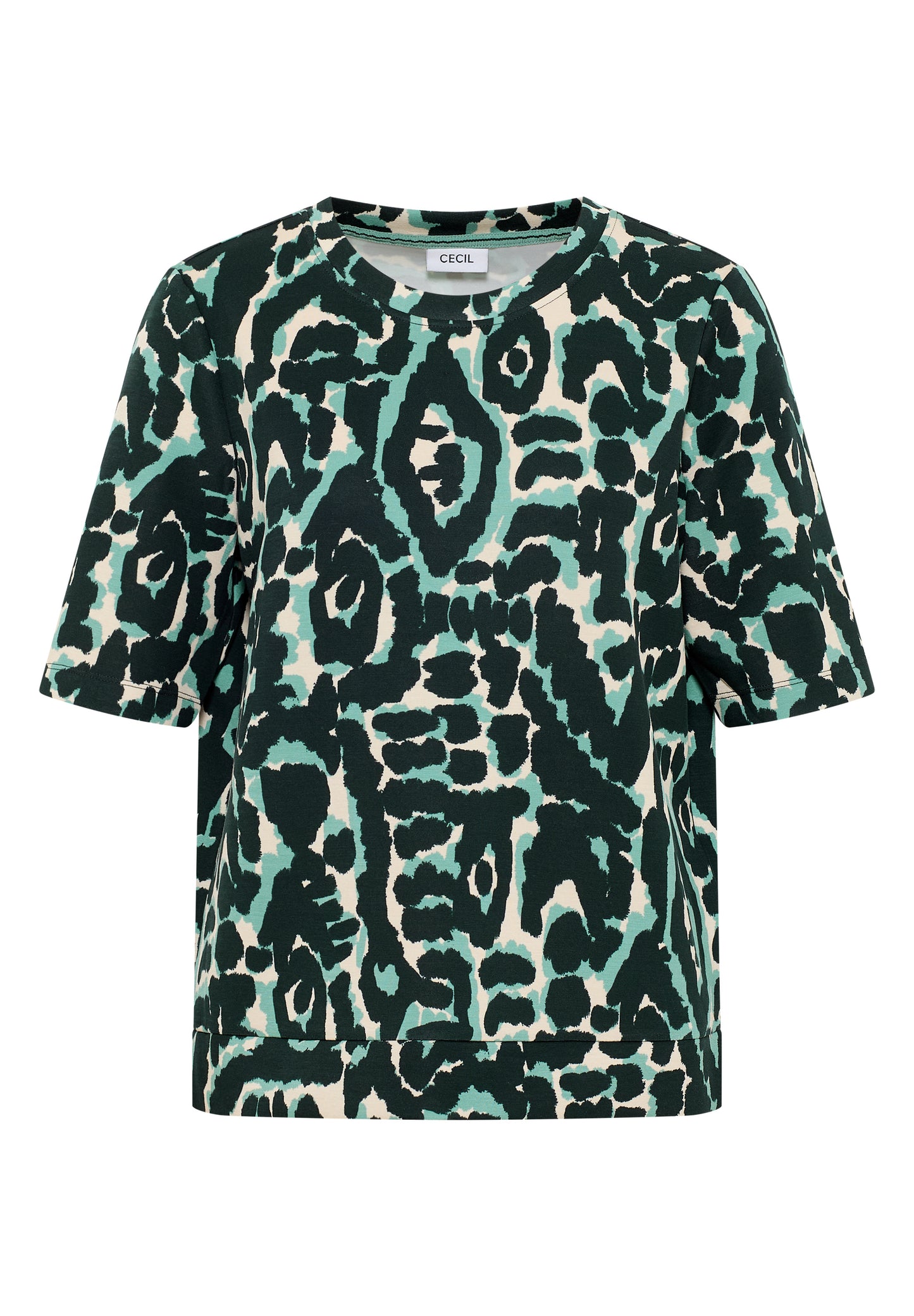 CECIL Cupro Touch Print-Shirt - Farbe: ink green