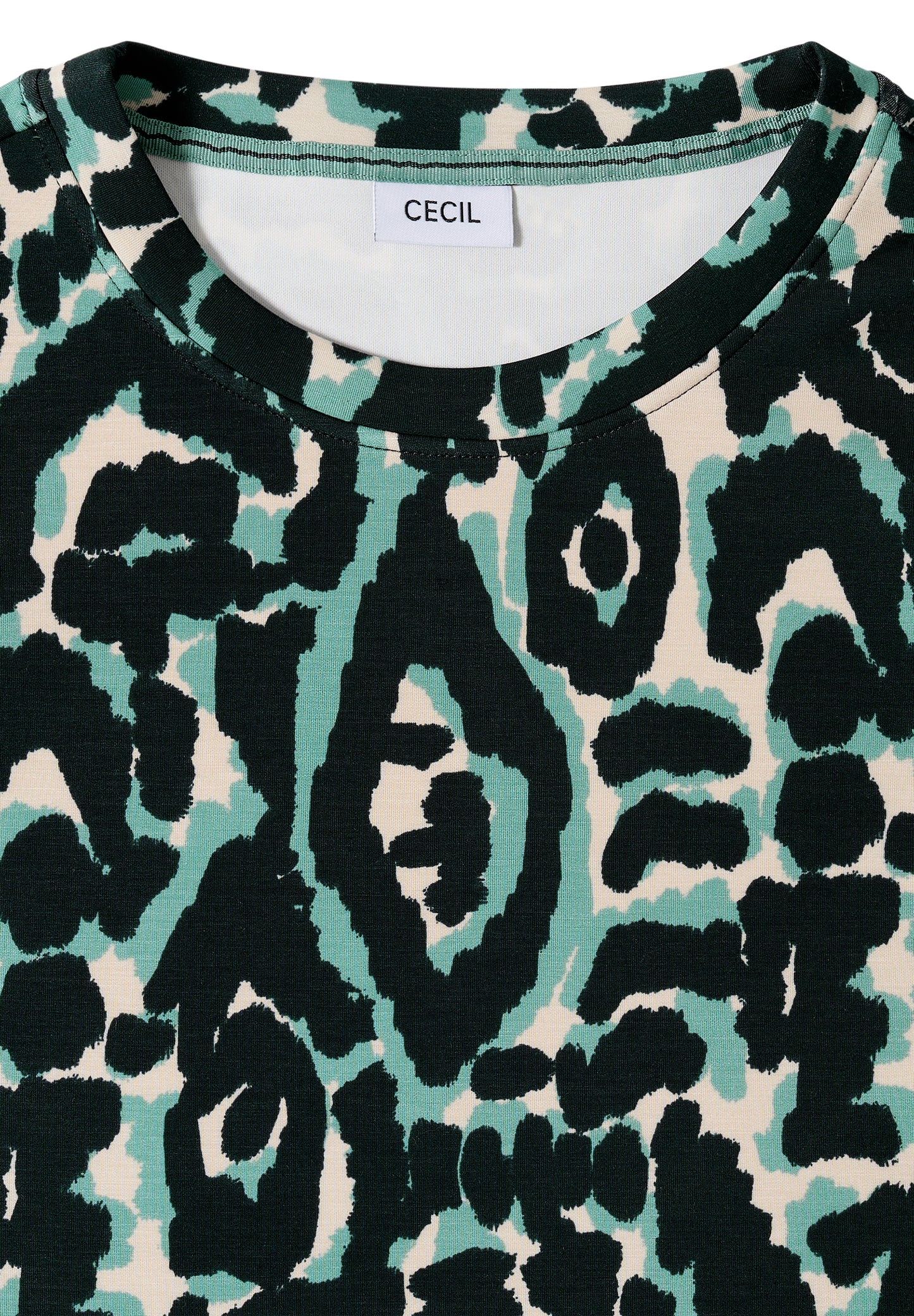 CECIL Cupro Touch Print-Shirt - Farbe: ink green
