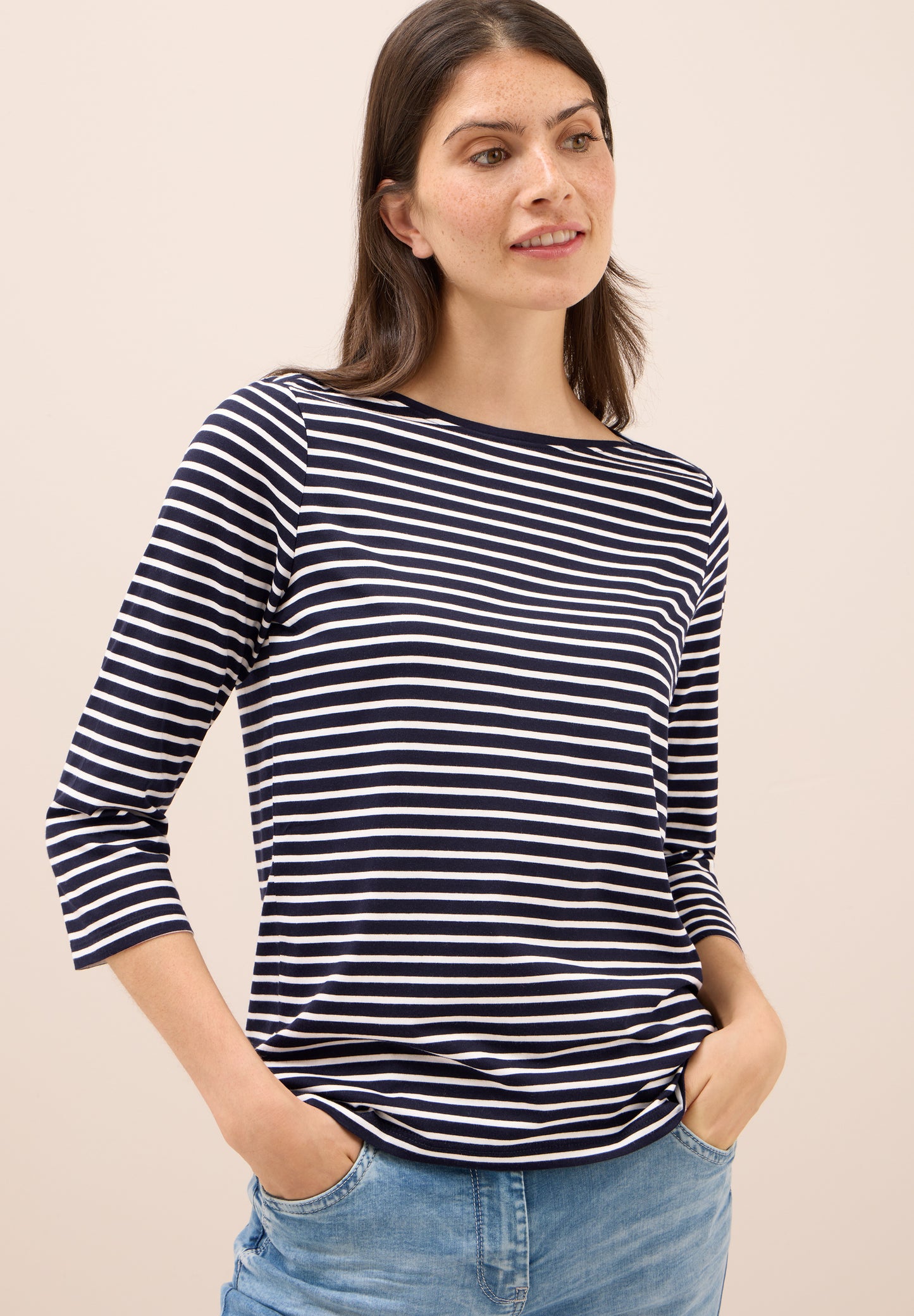 CECIL Gestreiftes Shirt - Farbe: urban dark blue