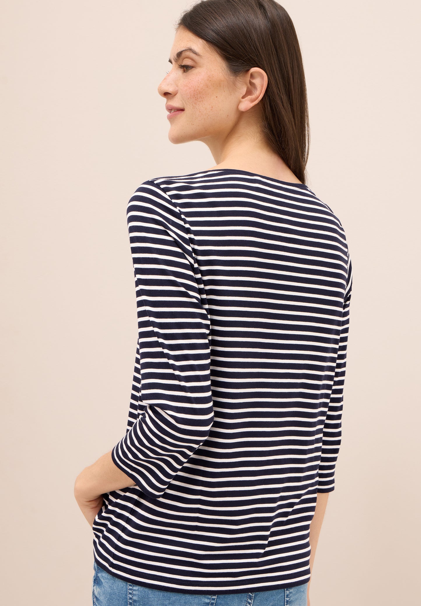 CECIL Gestreiftes Shirt - Farbe: urban dark blue