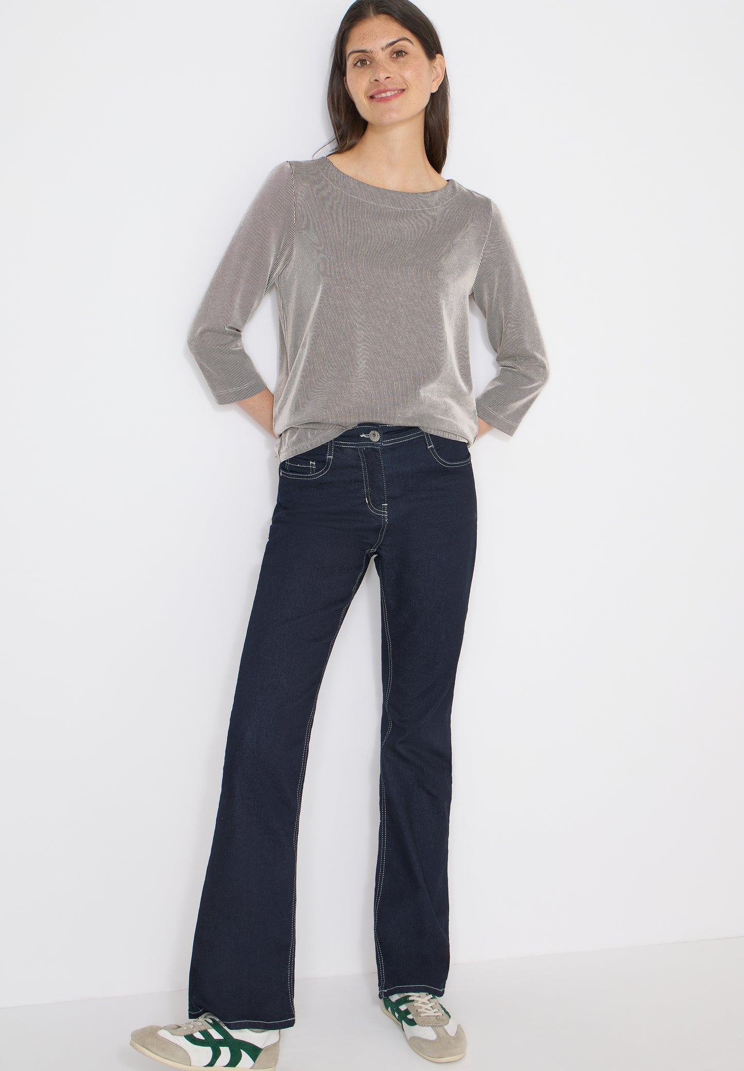 CECIL - Gestreiftes Shirt - Farbe: macchiato brown